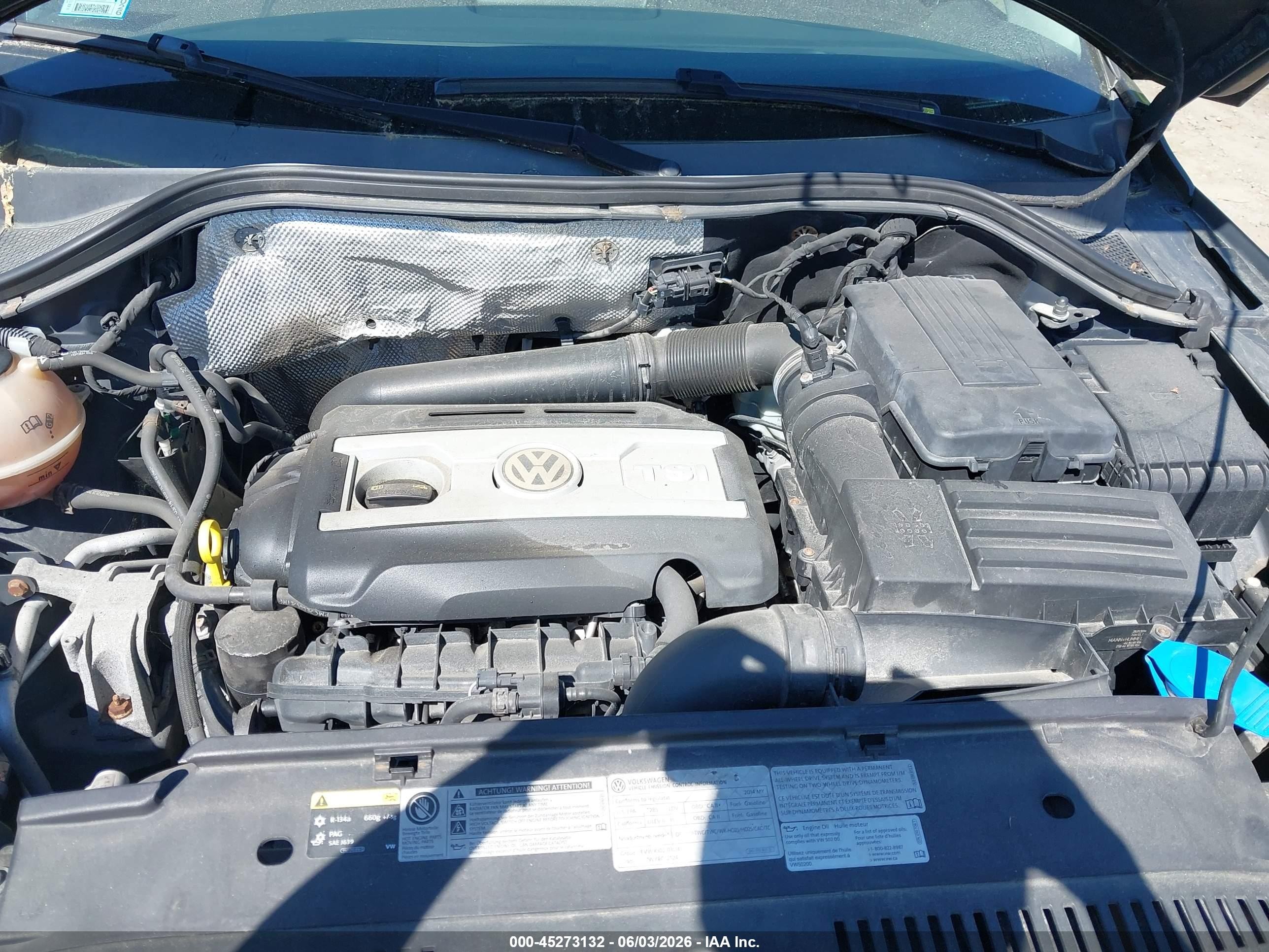 2014 Volkswagen Tiguan Se Черный vin: WVGBV3AX5EW585939