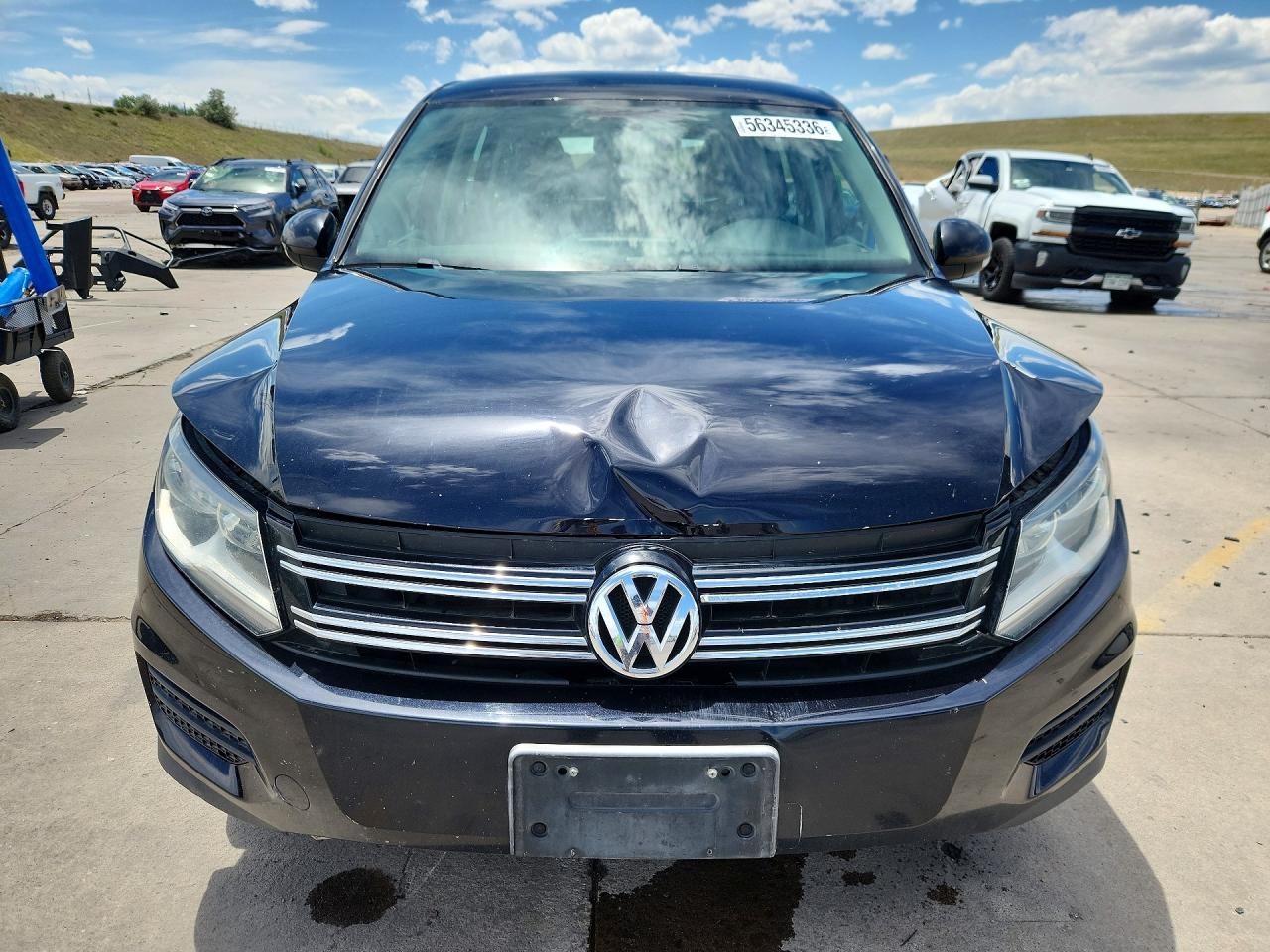 2013 Volkswagen Tiguan S/se/sel Black vin: WVGBV3AX6DW603427