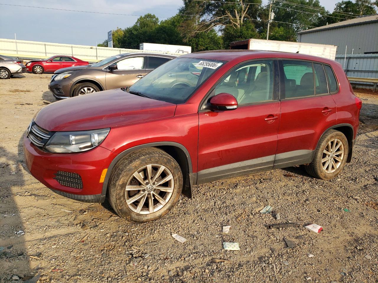 2014 Volkswagen Tiguan S Красный vin: WVGBV3AX6EW045984