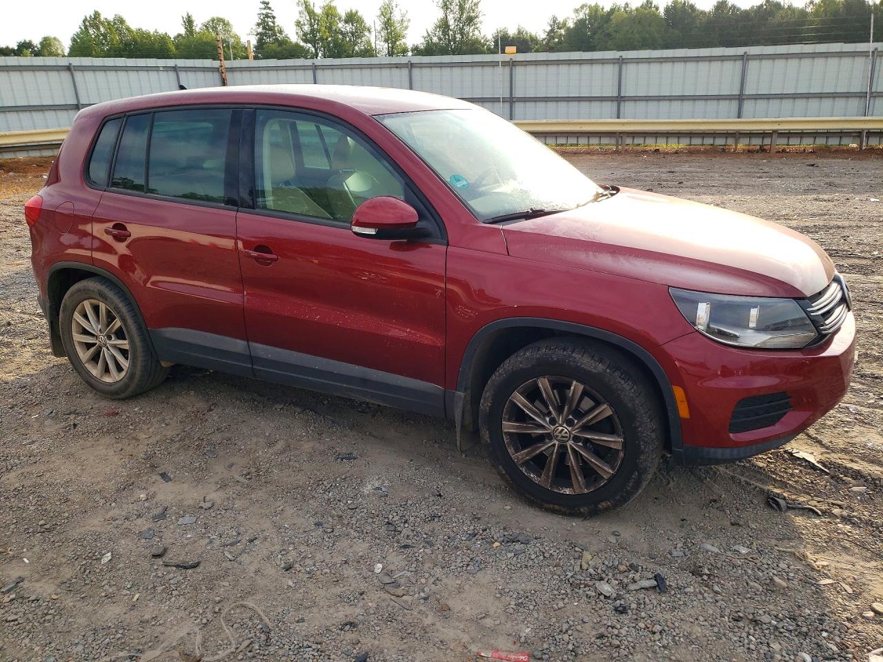 2014 Volkswagen Tiguan S Красный vin: WVGBV3AX6EW045984