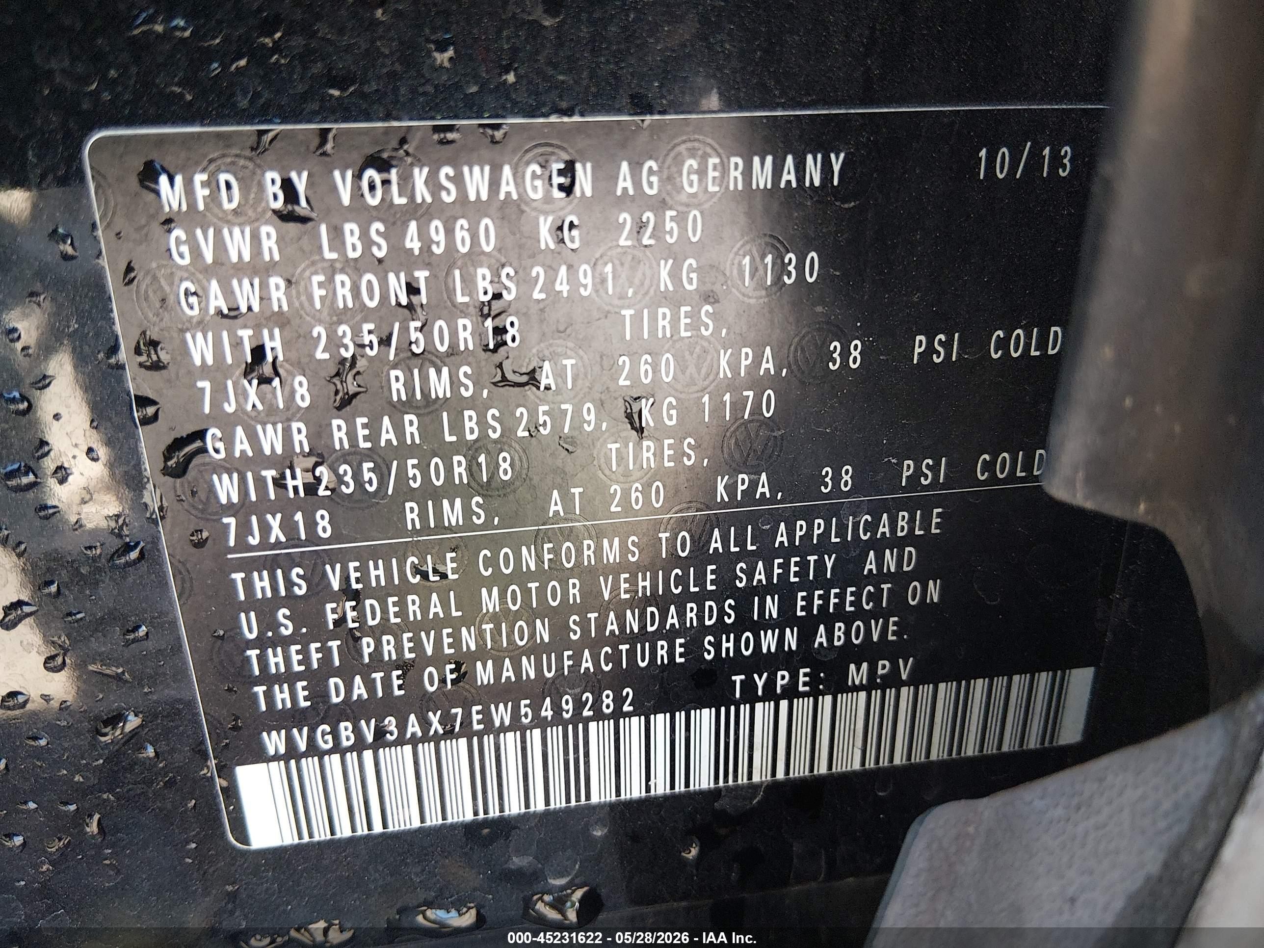 2014 Volkswagen Tiguan Sel Черный vin: WVGBV3AX7EW549282