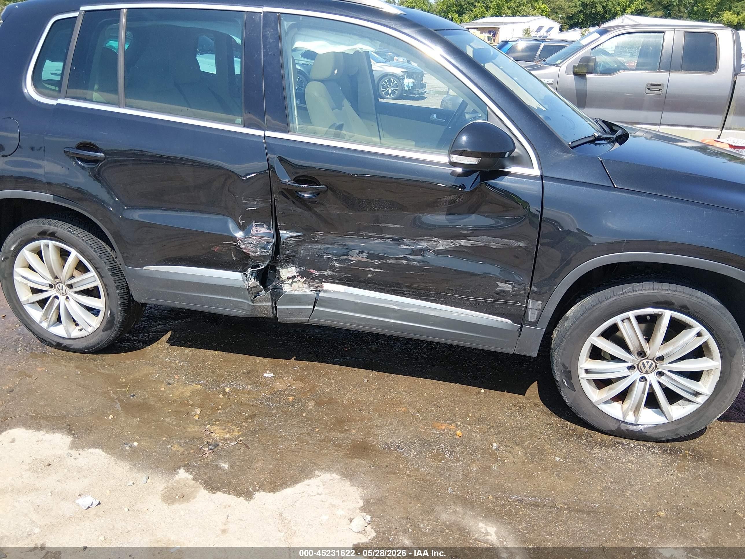 2014 Volkswagen Tiguan Sel Черный vin: WVGBV3AX7EW549282