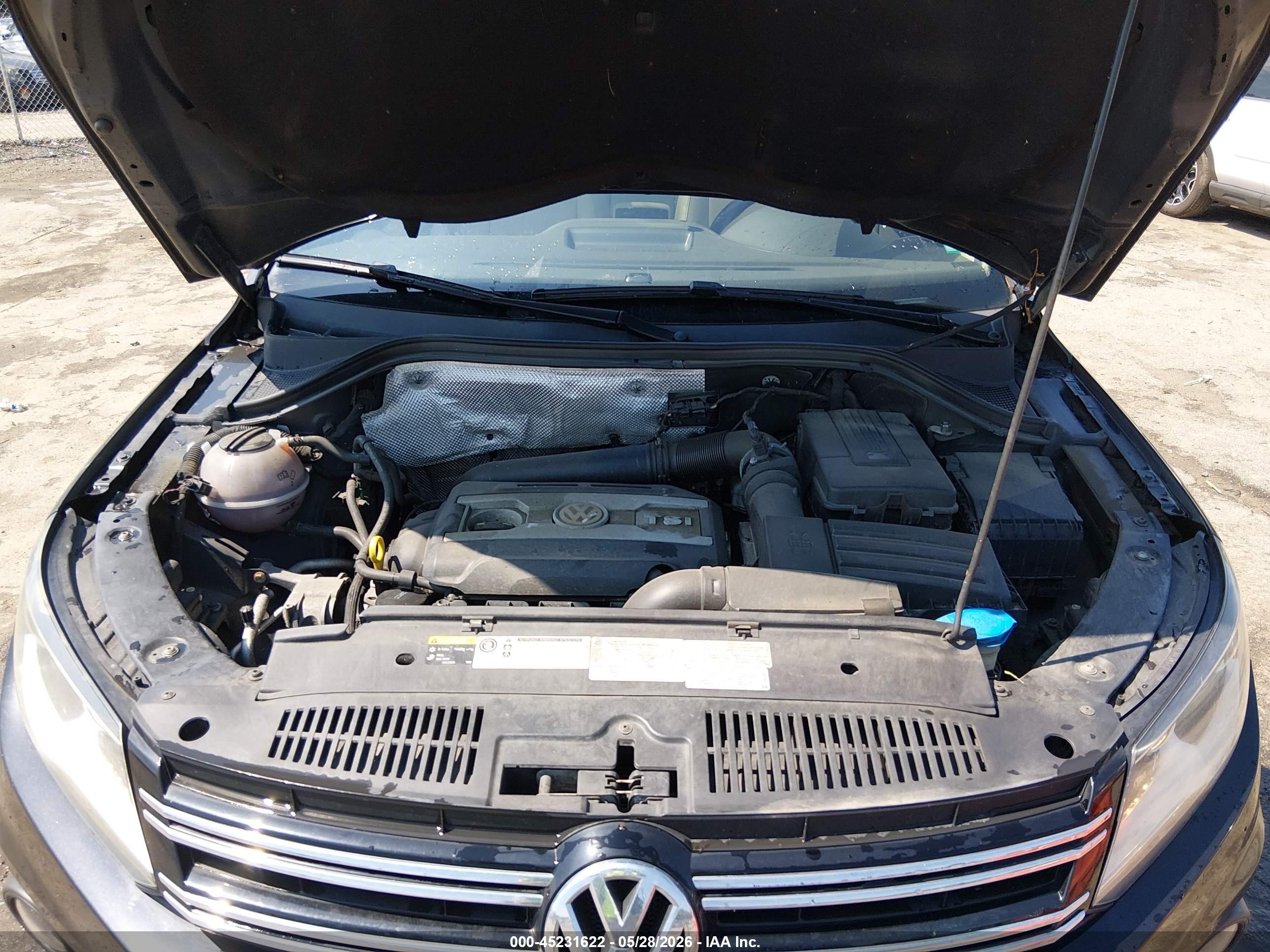 2014 Volkswagen Tiguan Sel Черный vin: WVGBV3AX7EW549282