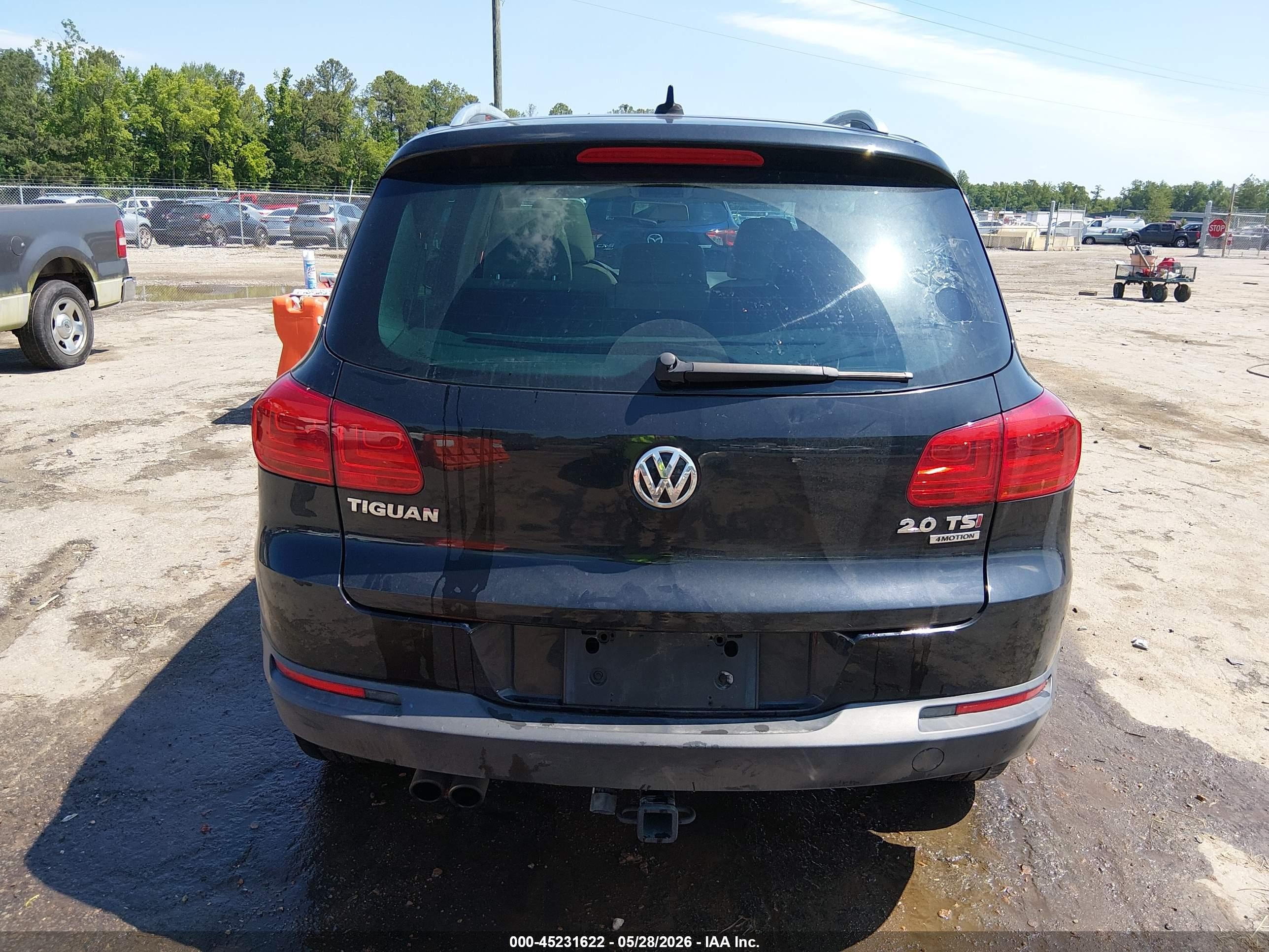 2014 Volkswagen Tiguan Sel Черный vin: WVGBV3AX7EW549282