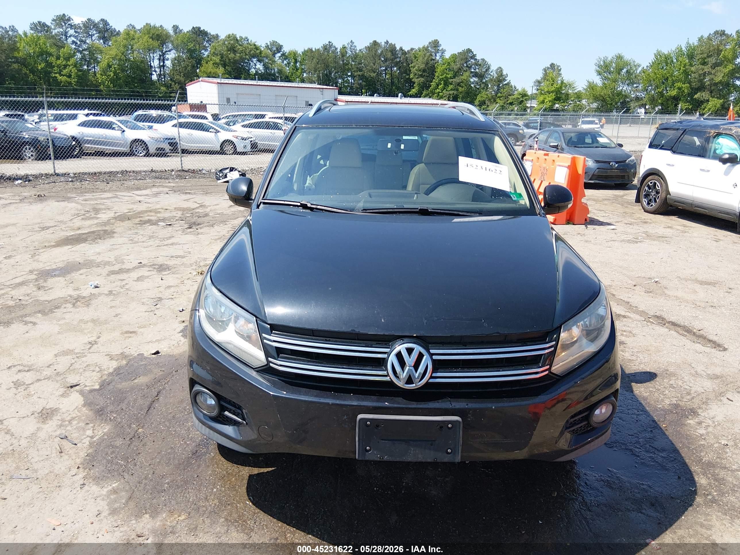 2014 Volkswagen Tiguan Sel Черный vin: WVGBV3AX7EW549282