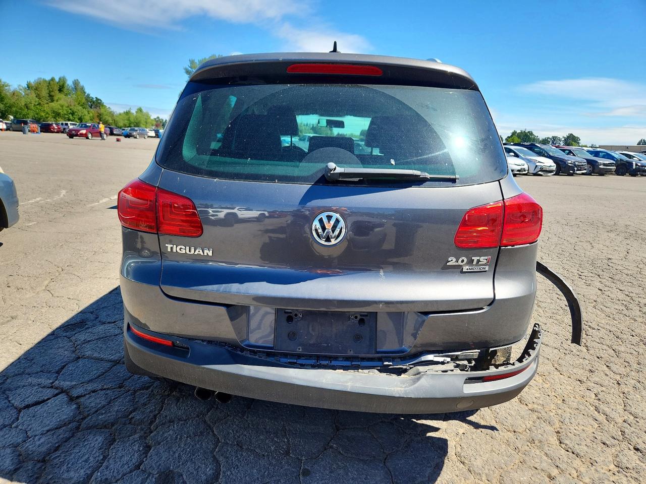 2014 Volkswagen Tiguan S Gray vin: WVGBV3AX7EW559231