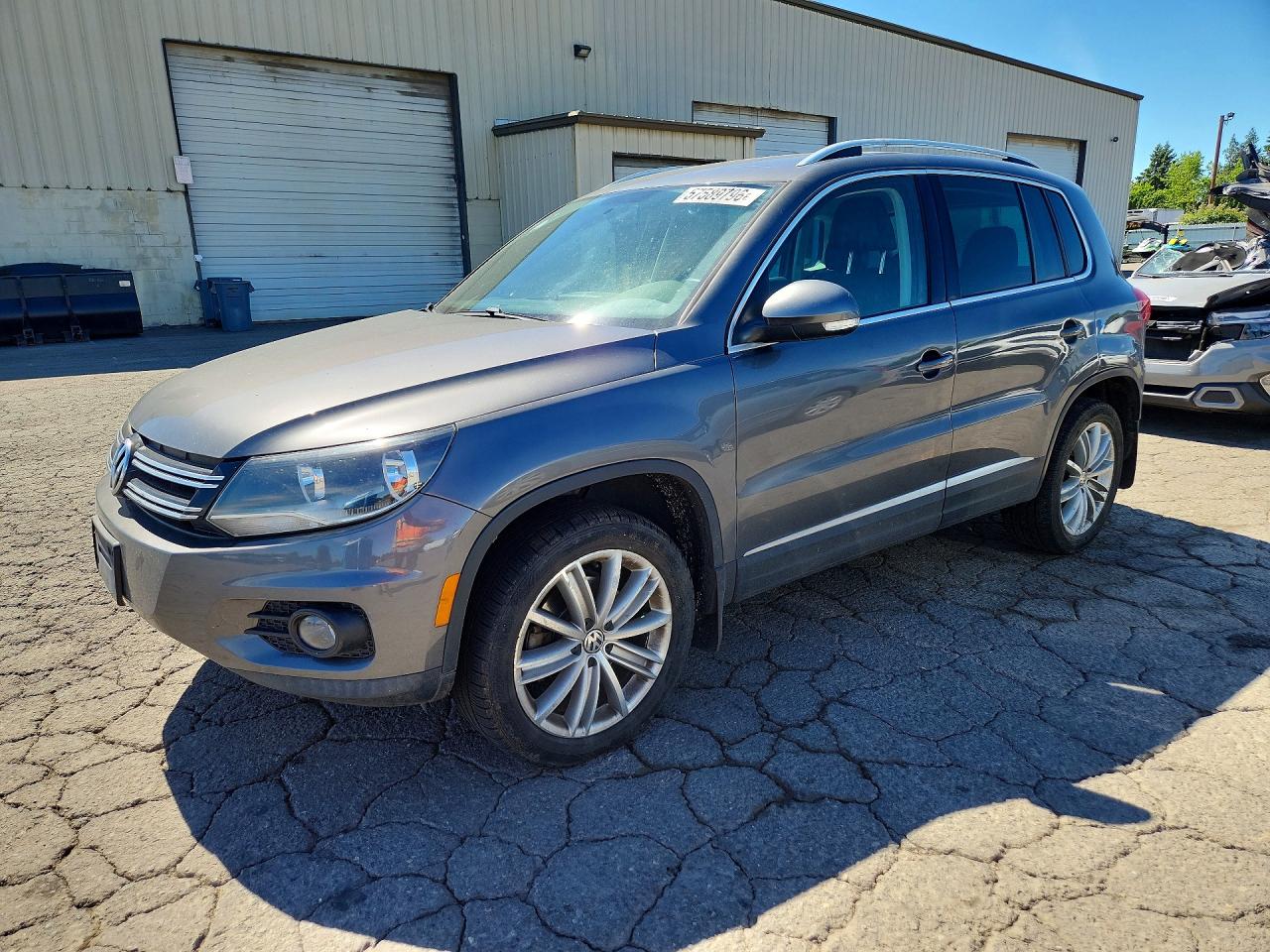 2014 Volkswagen Tiguan S Gray vin: WVGBV3AX7EW559231