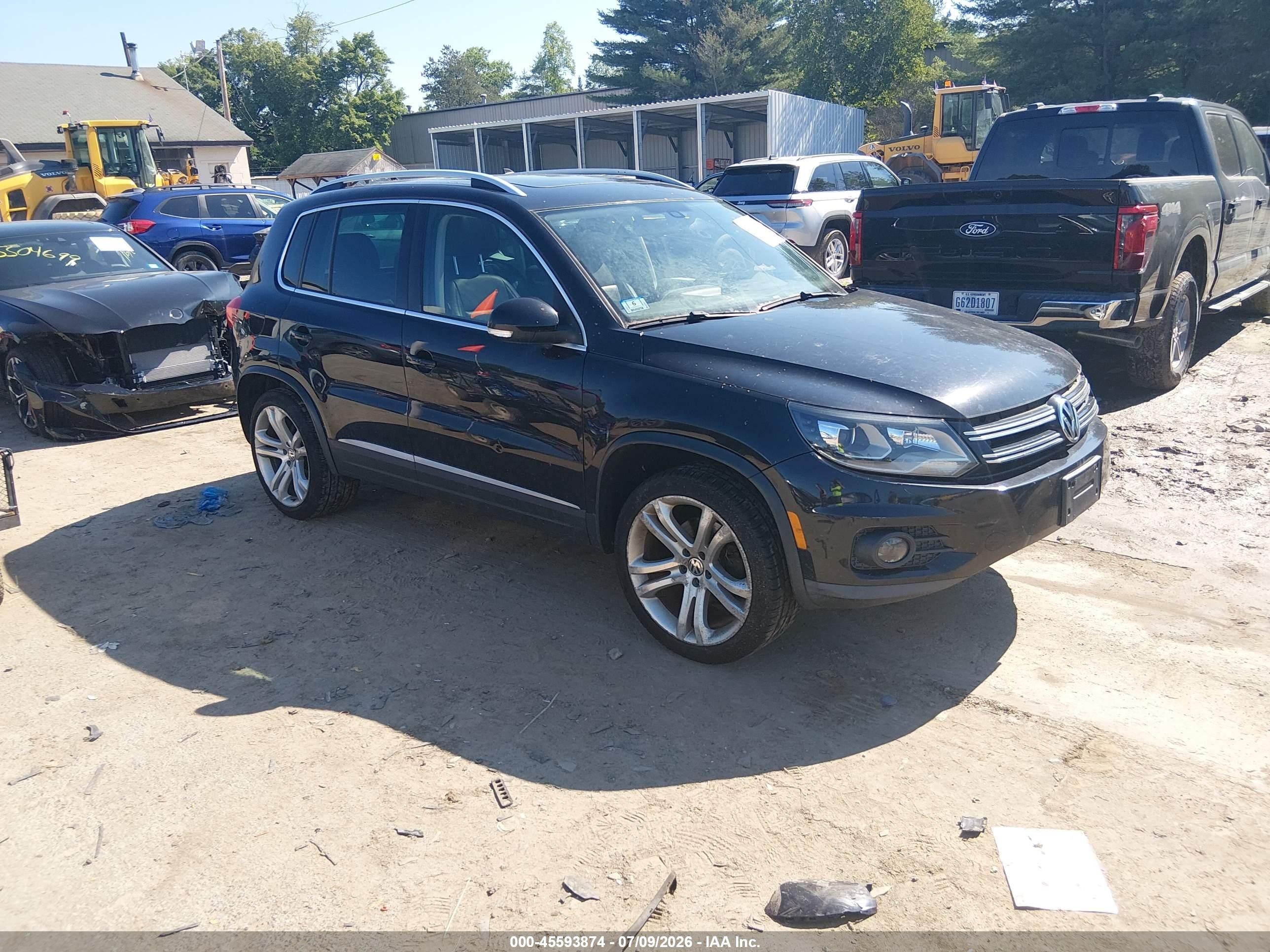 2013 Volkswagen Tiguan Sel Black vin: WVGBV3AX8DW622495