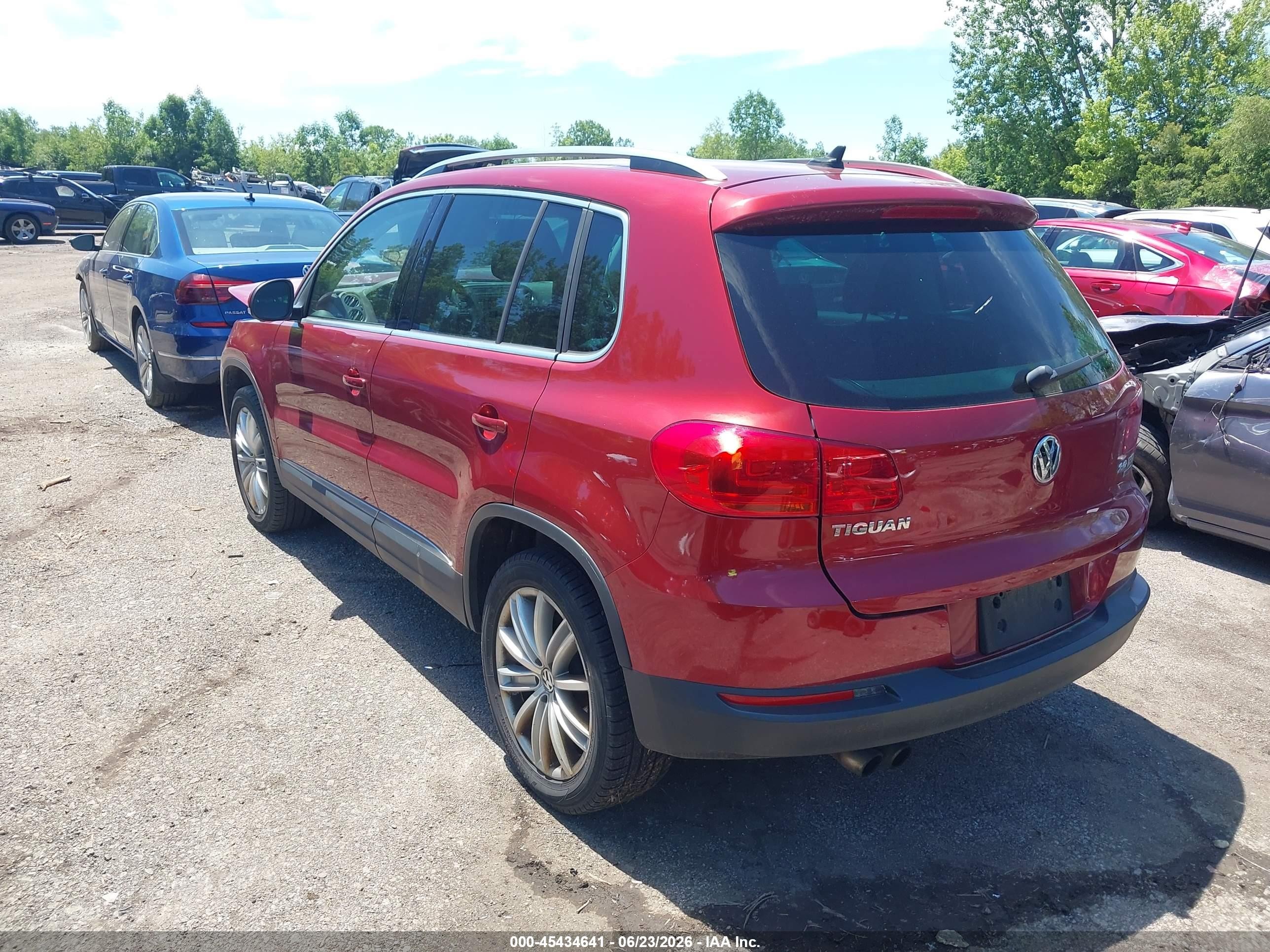 2014 Volkswagen Tiguan Se Red vin: WVGBV3AX8EW120507