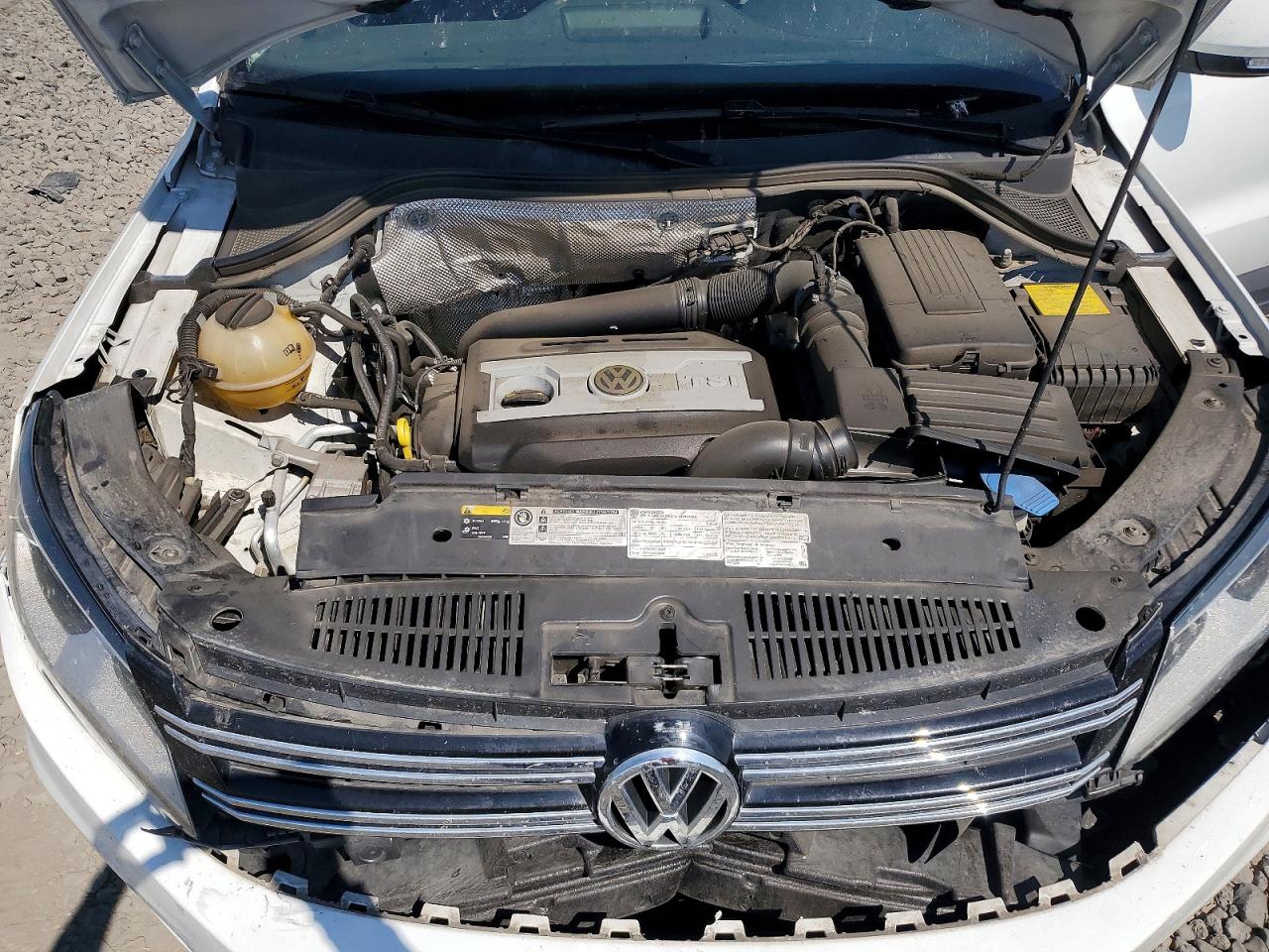 2014 Volkswagen Tiguan S Белый vin: WVGBV3AX8EW620473