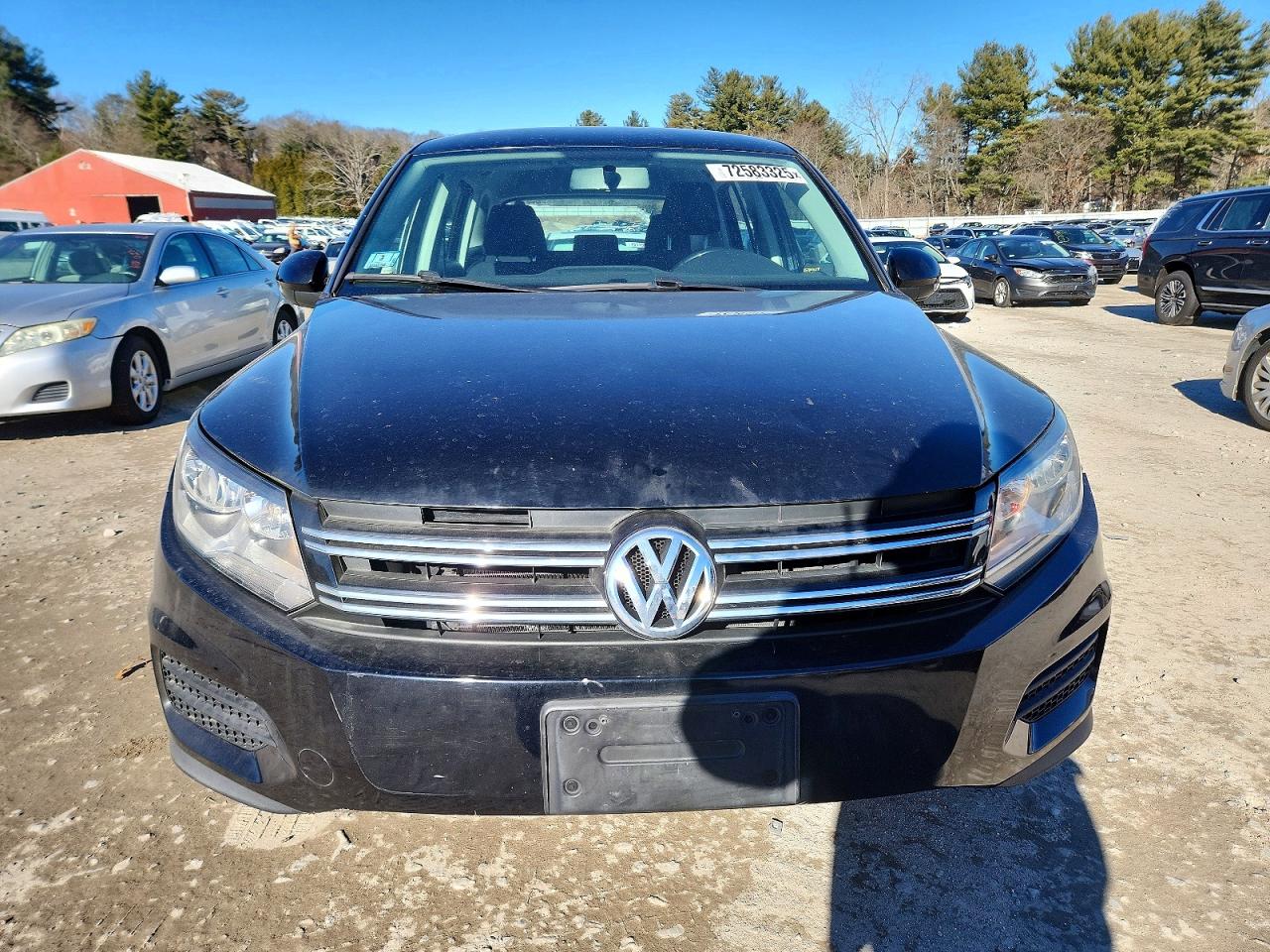 2014 Volkswagen Tiguan S Черный vin: WVGBV3AX9EW518518