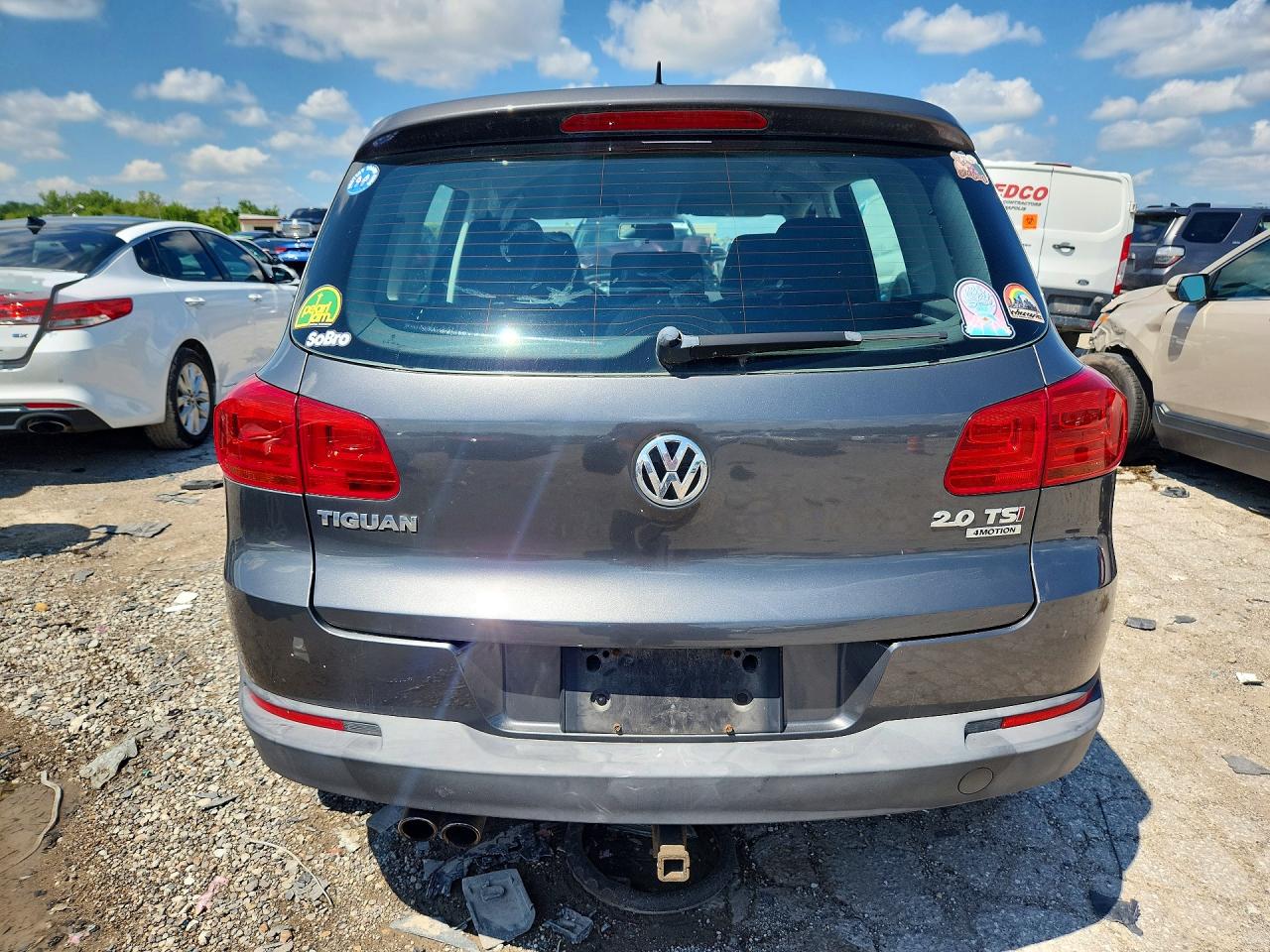 2014 Volkswagen Tiguan Gray vin: WVGBV3AX9EW523251