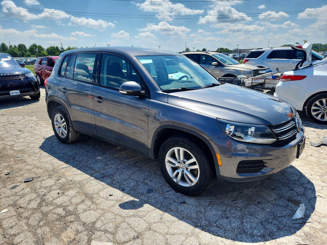 2014 Volkswagen Tiguan Gray vin: WVGBV3AX9EW523251