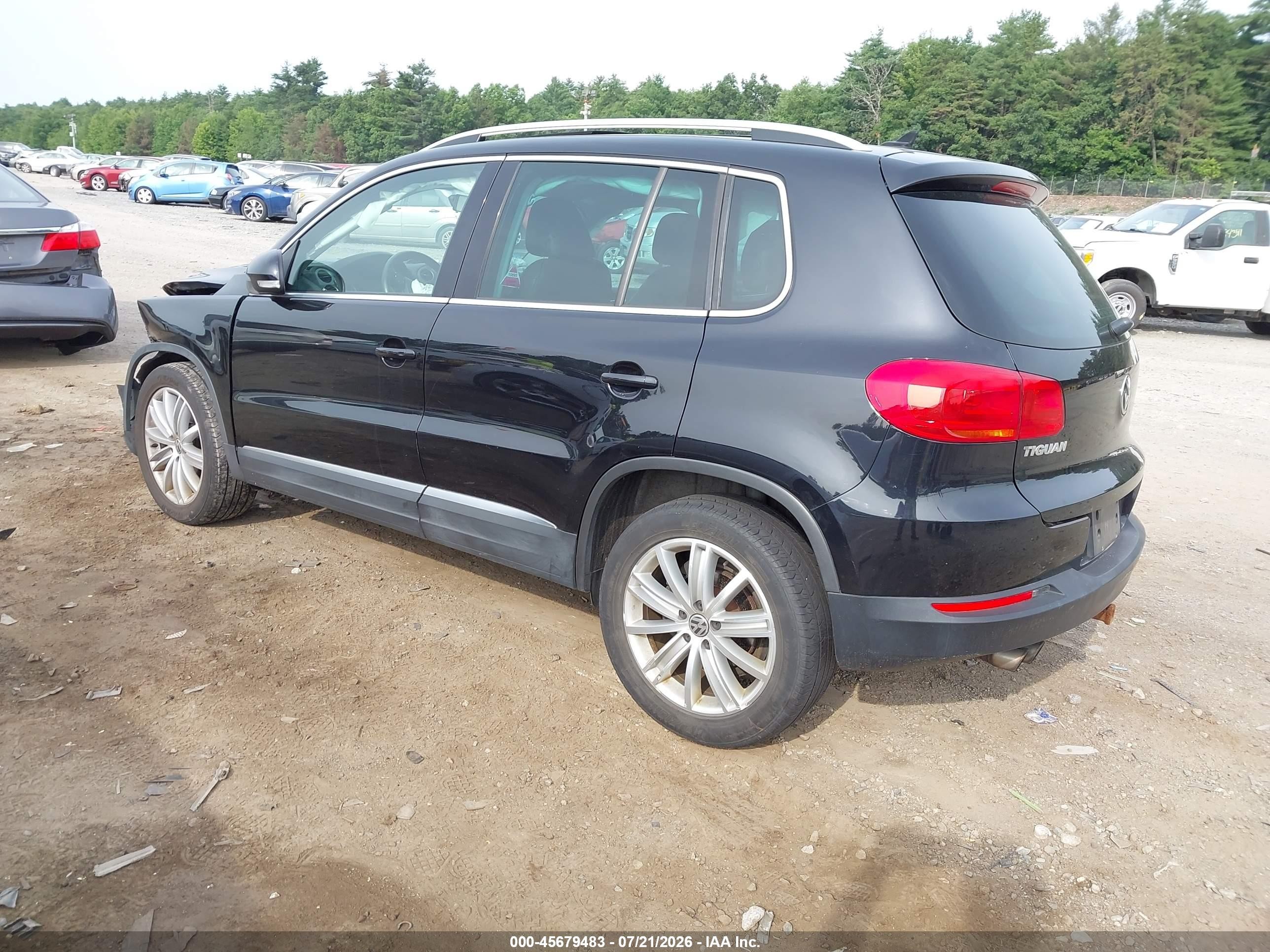 2014 Volkswagen Tiguan Sel Black vin: WVGBV3AX9EW562762