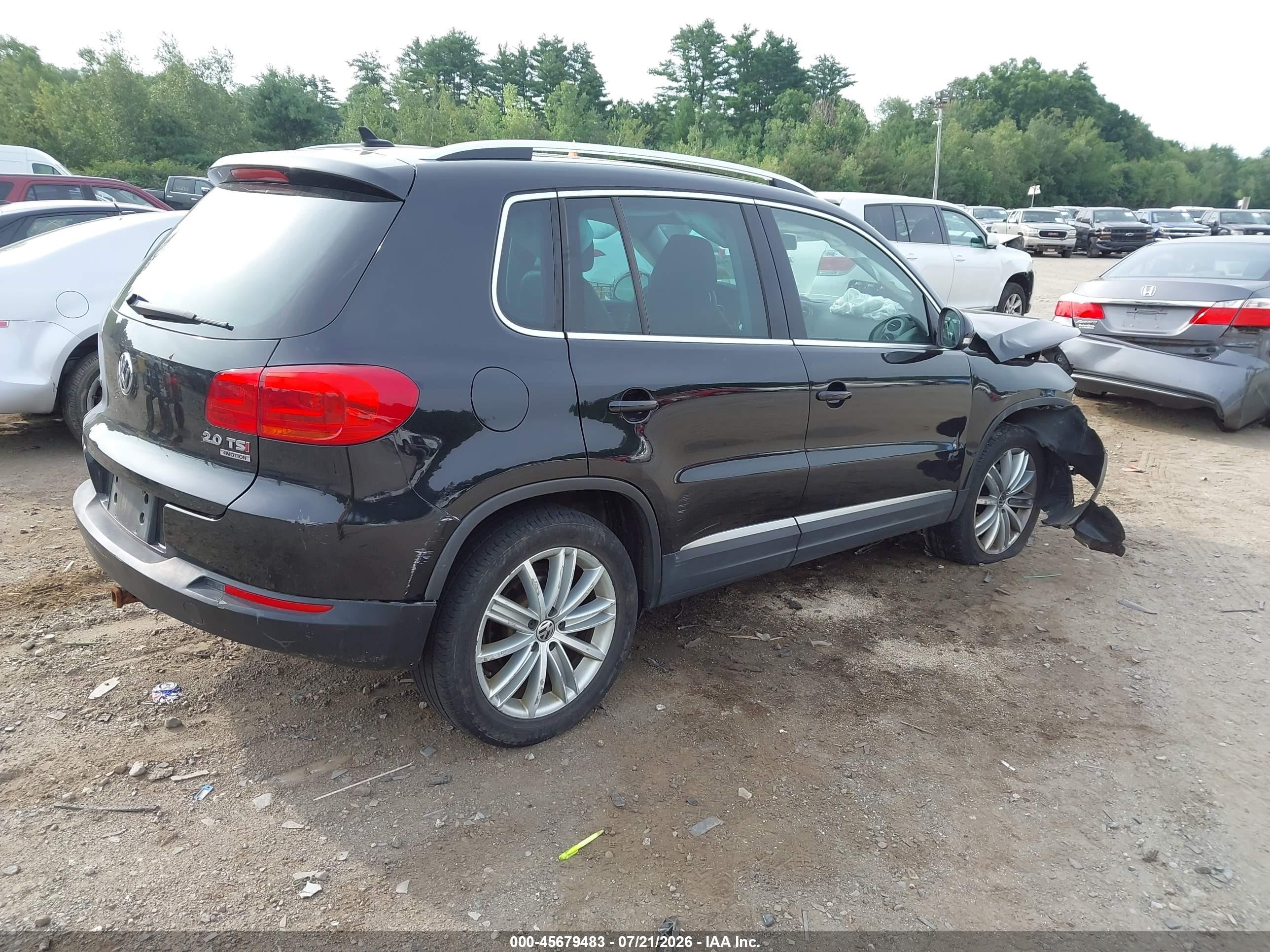 2014 Volkswagen Tiguan Sel Black vin: WVGBV3AX9EW562762