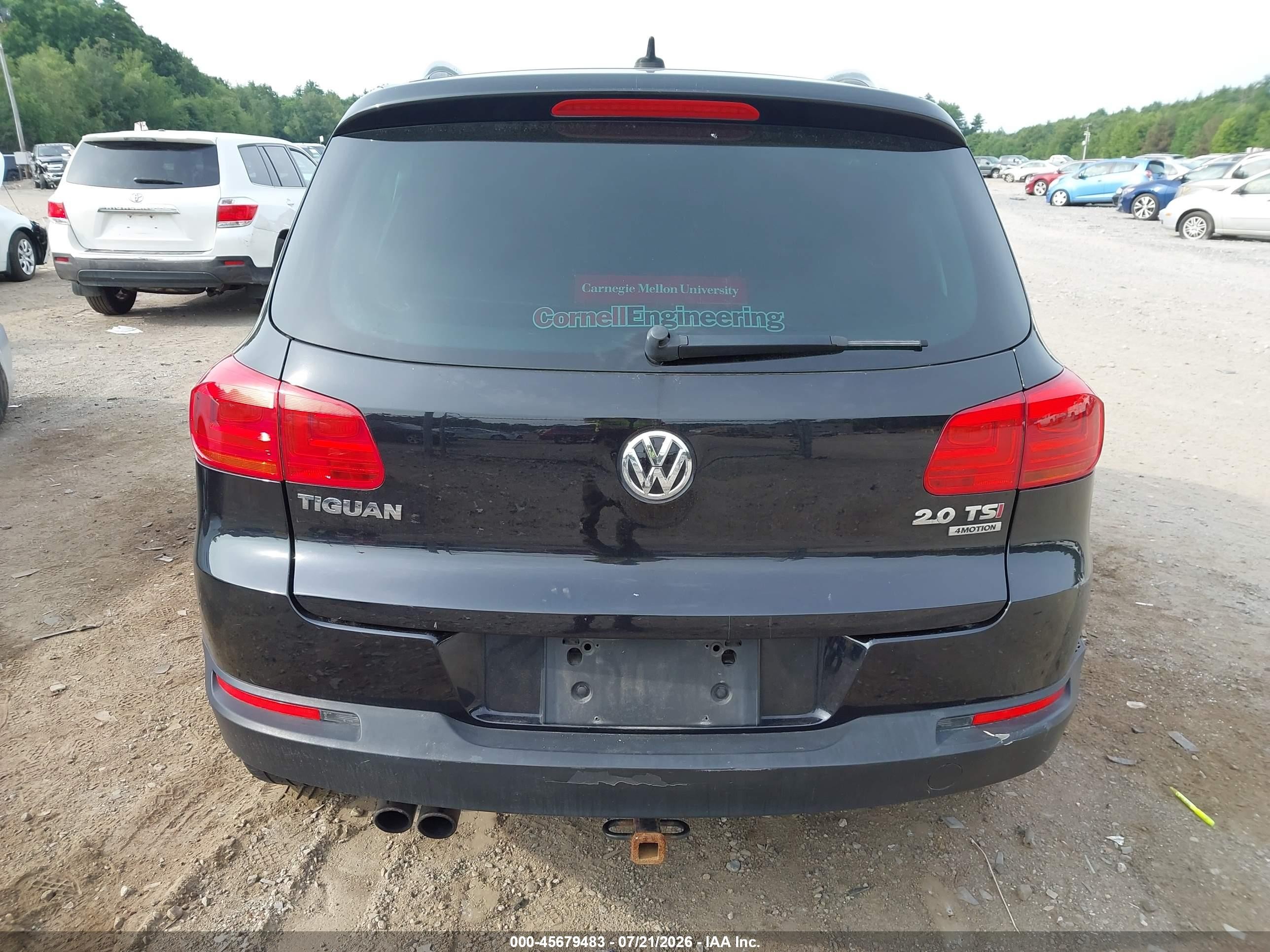 2014 Volkswagen Tiguan Sel Black vin: WVGBV3AX9EW562762