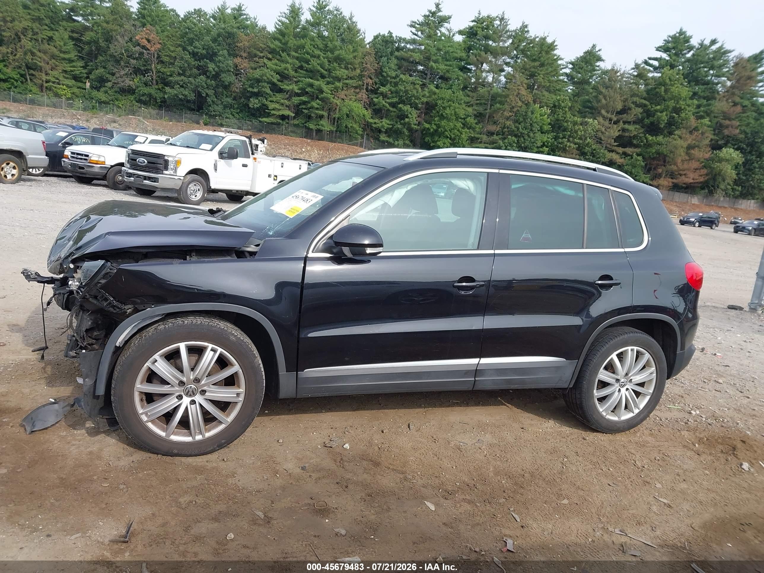 2014 Volkswagen Tiguan Sel Black vin: WVGBV3AX9EW562762