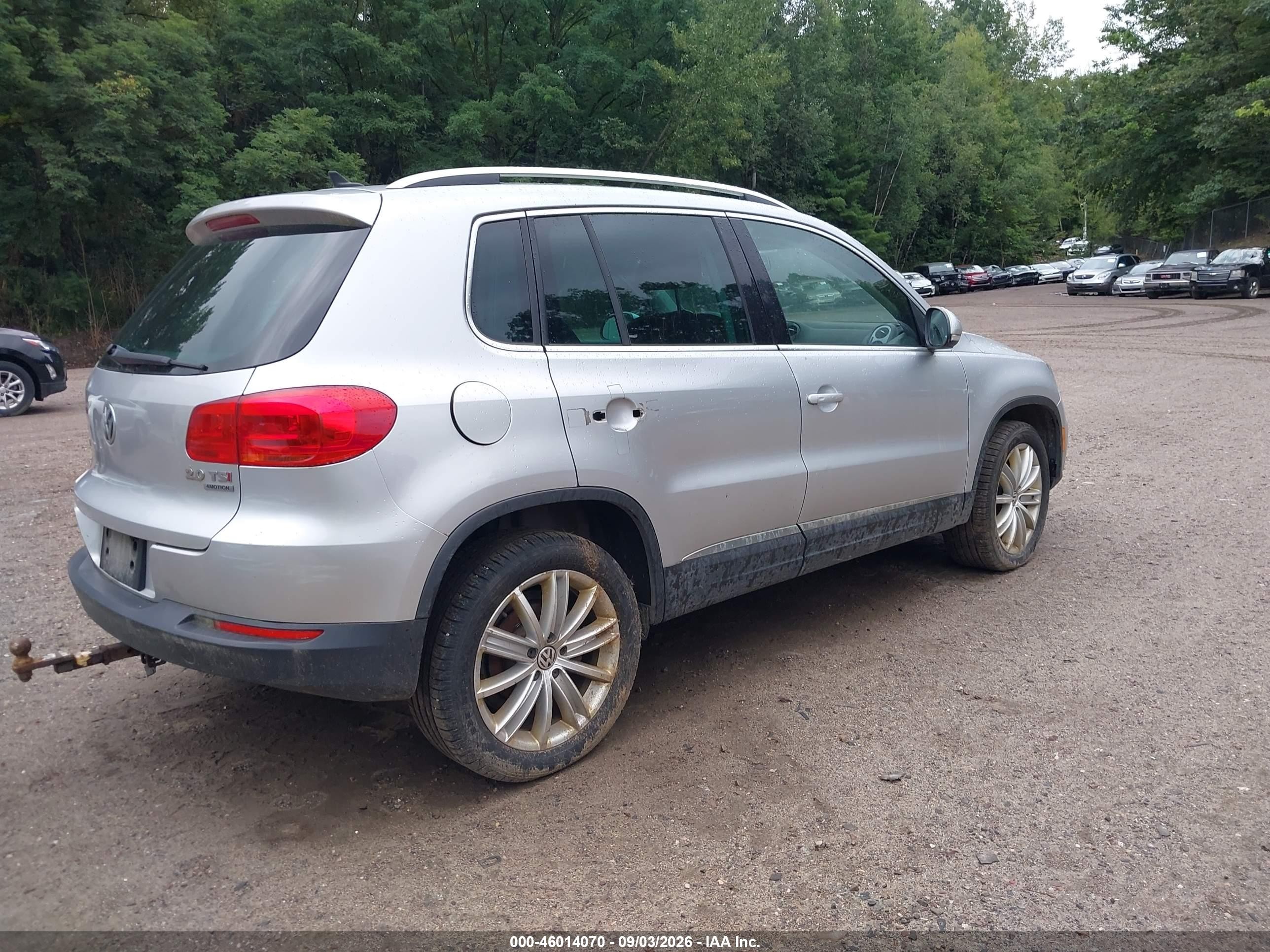 2014 Volkswagen Tiguan Sel Silver vin: WVGBV3AX9EW591632