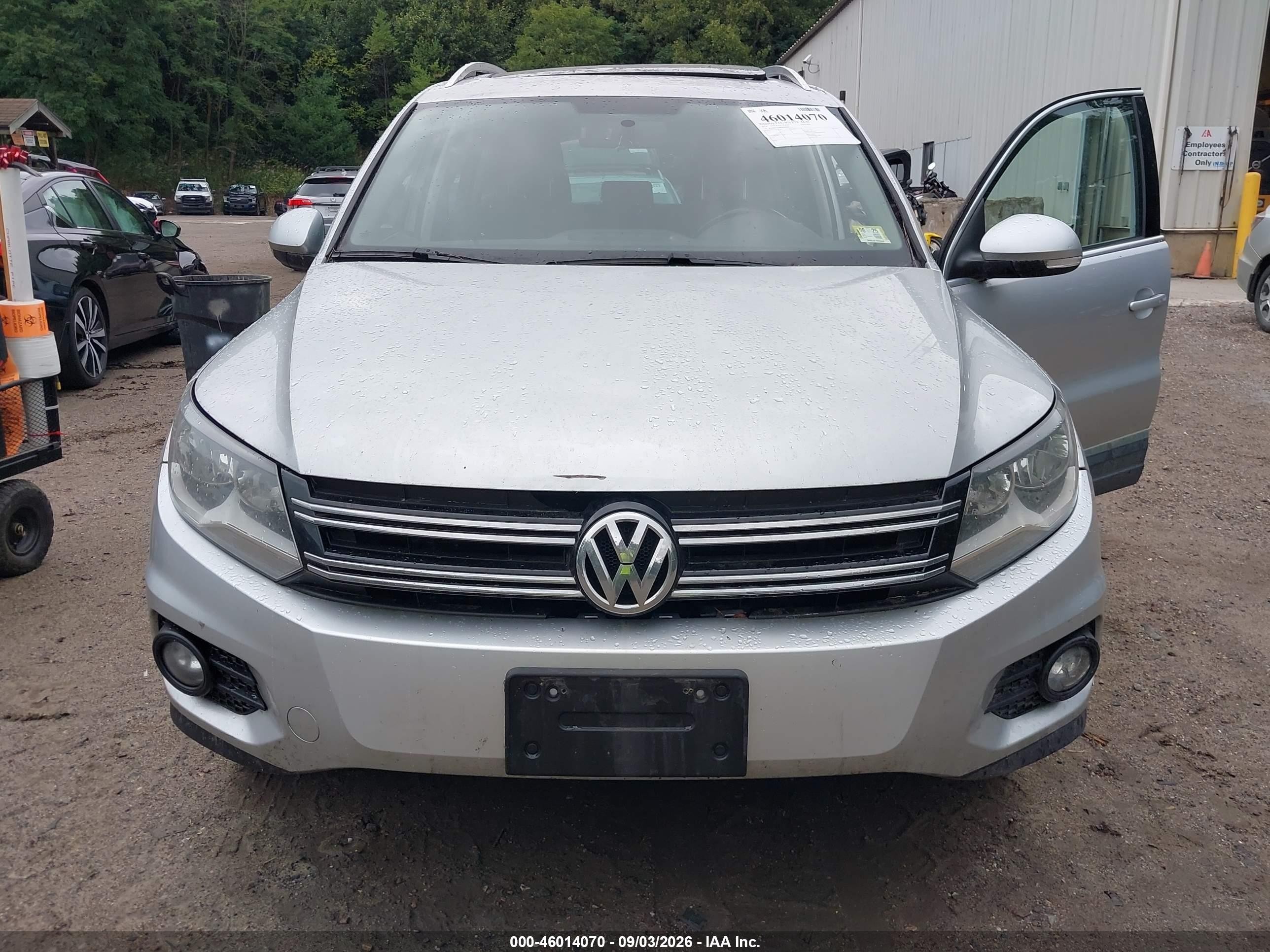 2014 Volkswagen Tiguan Sel Silver vin: WVGBV3AX9EW591632
