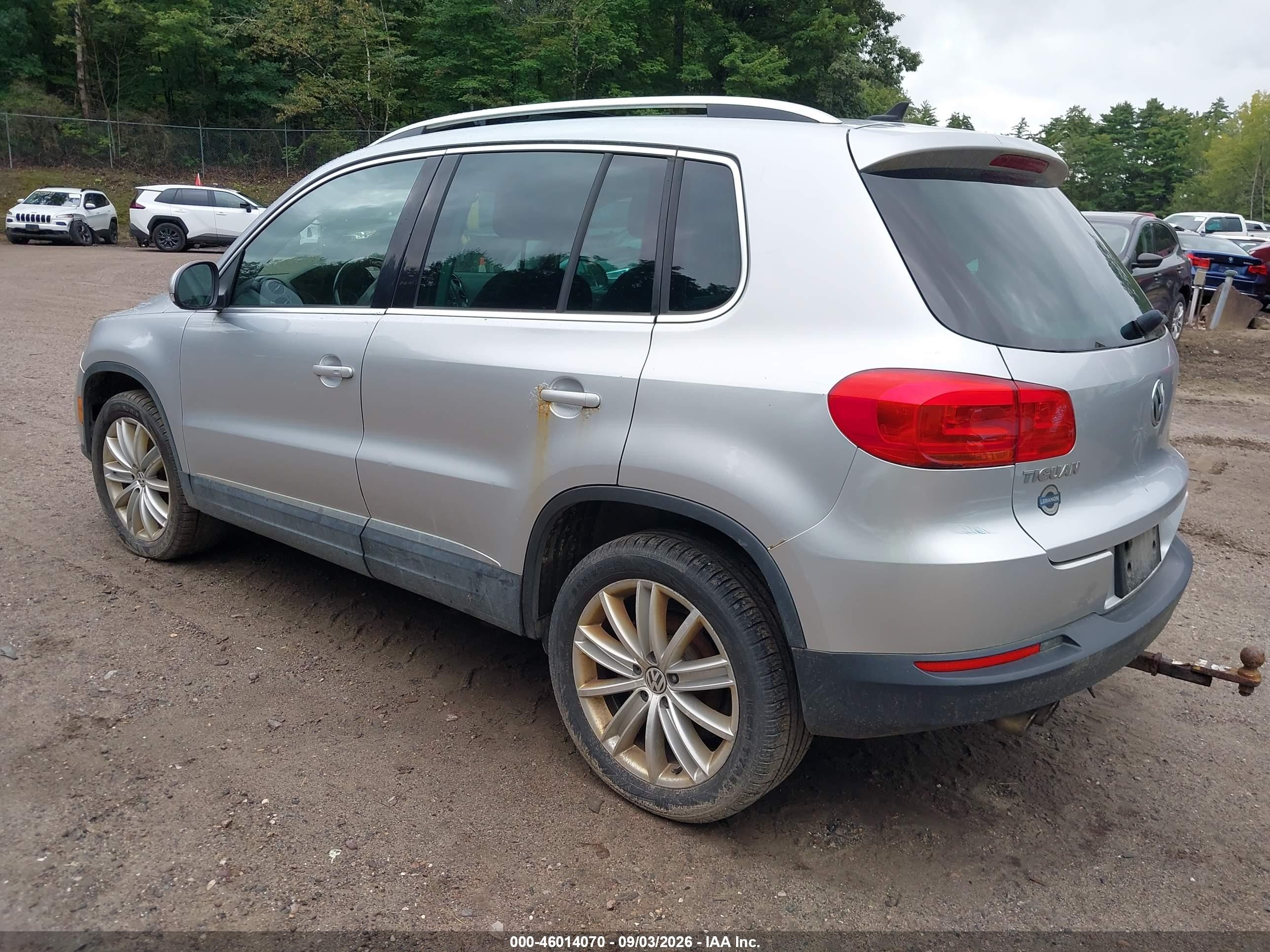 2014 Volkswagen Tiguan Sel Silver vin: WVGBV3AX9EW591632