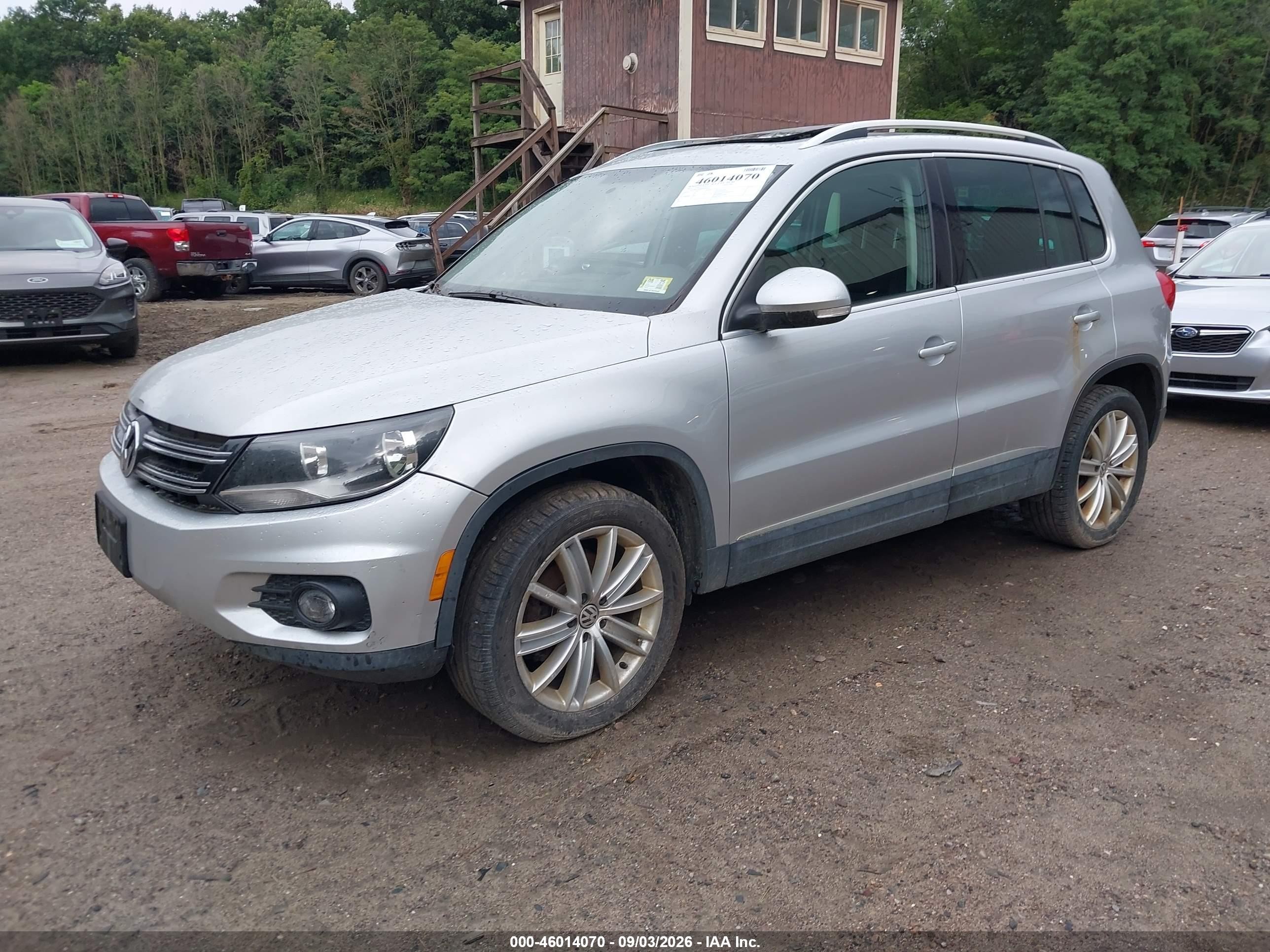 2014 Volkswagen Tiguan Sel Silver vin: WVGBV3AX9EW591632