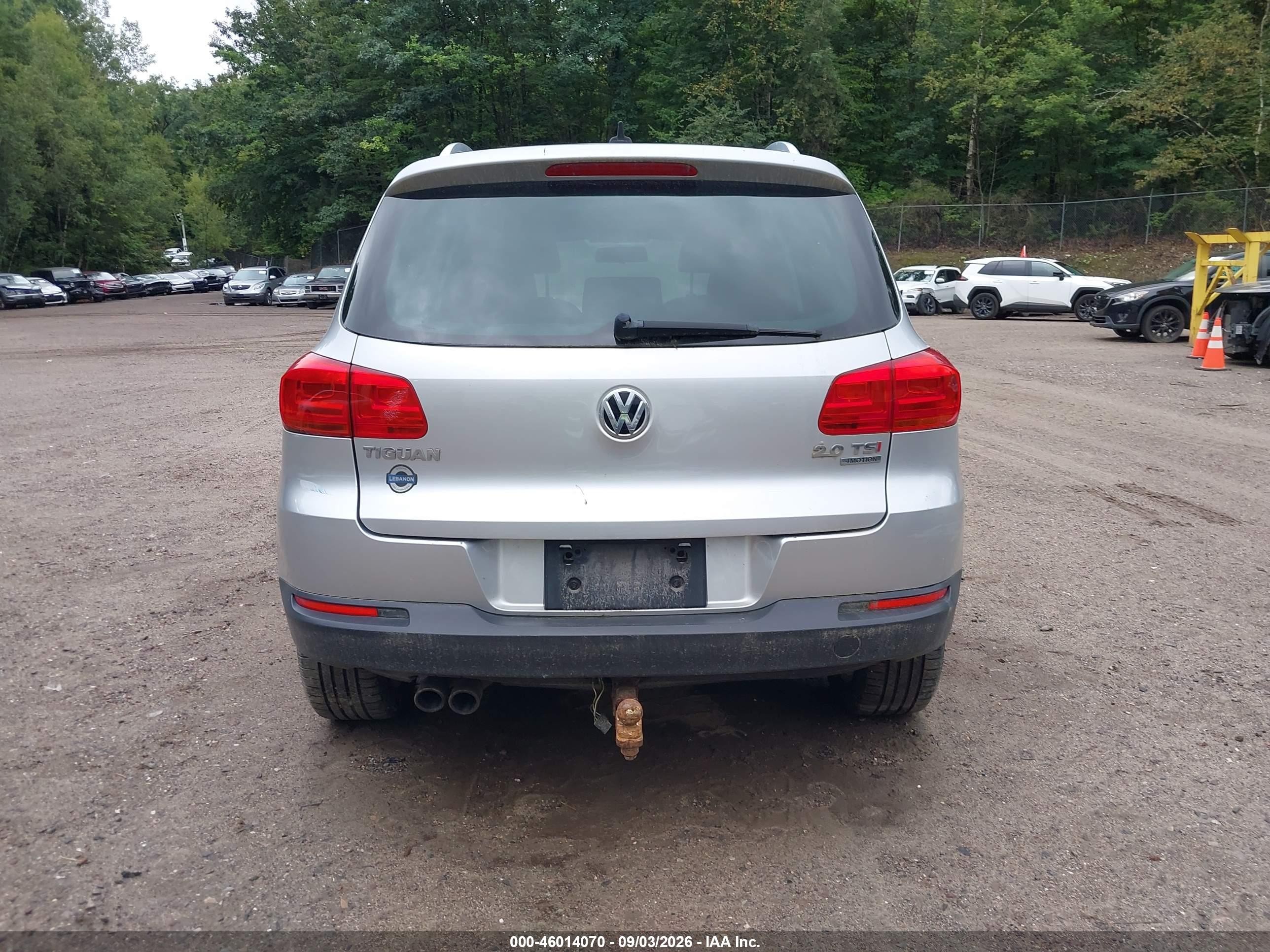2014 Volkswagen Tiguan Sel Silver vin: WVGBV3AX9EW591632