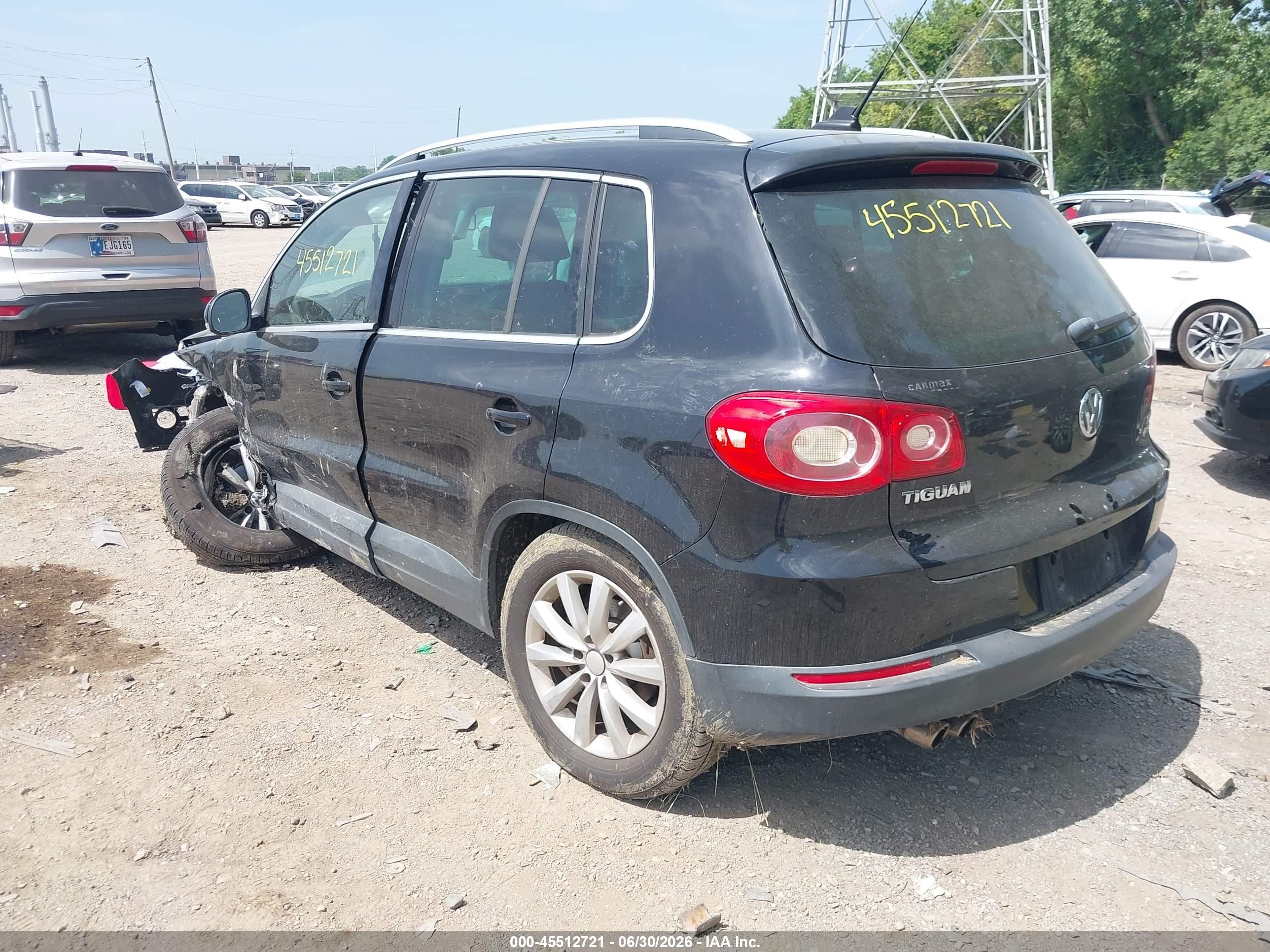 2011 Volkswagen Tiguan Se Black vin: WVGBV7AX0BW535081