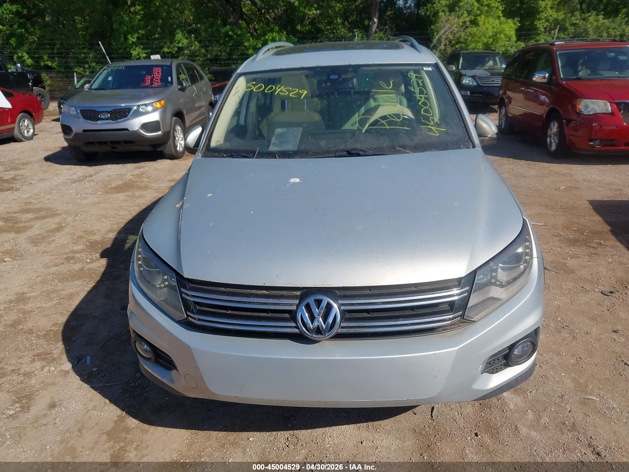 2012 Volkswagen Tiguan Sel Silver vin: WVGBV7AX0CW609455