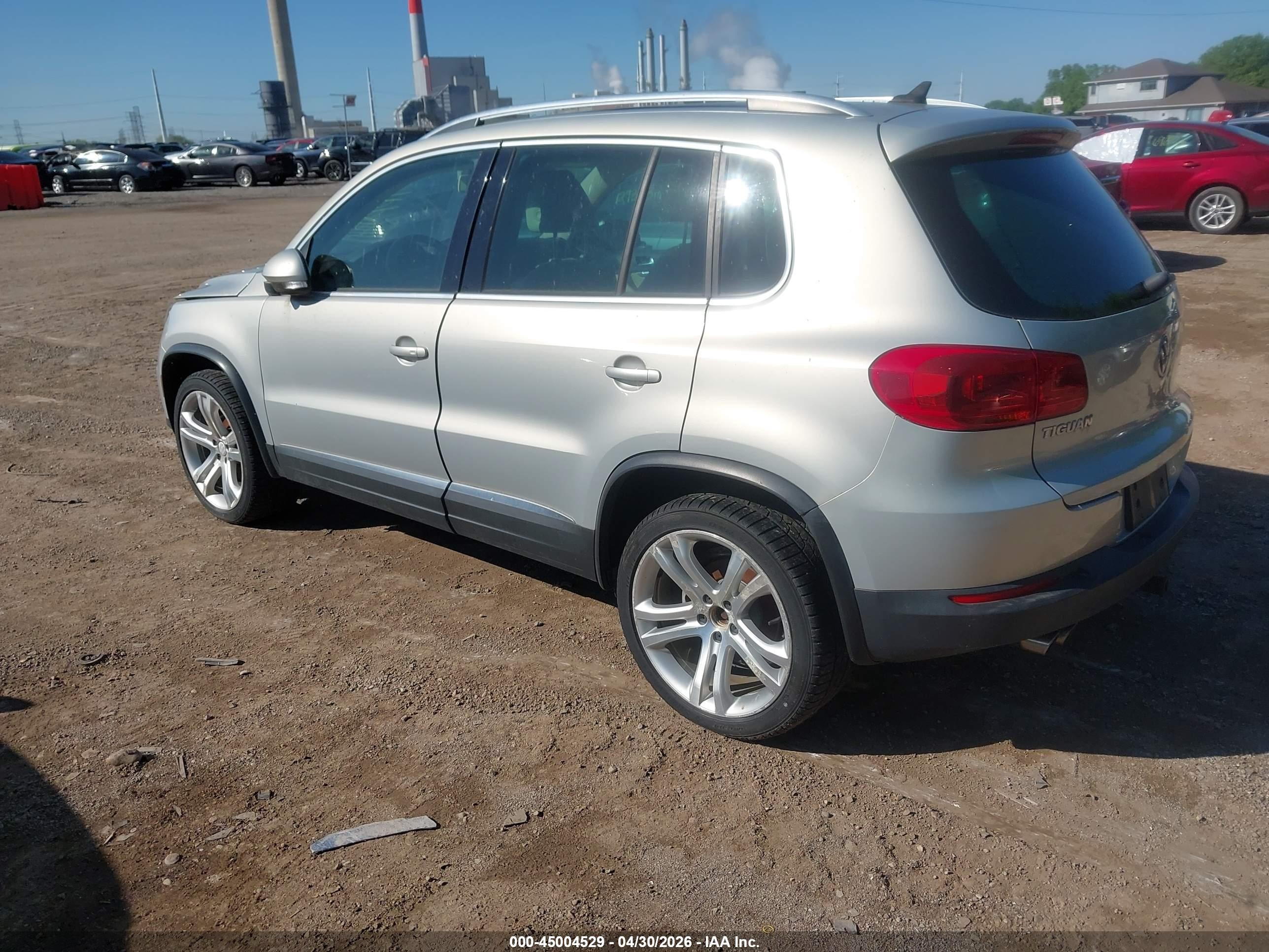2012 Volkswagen Tiguan Sel Silver vin: WVGBV7AX0CW609455