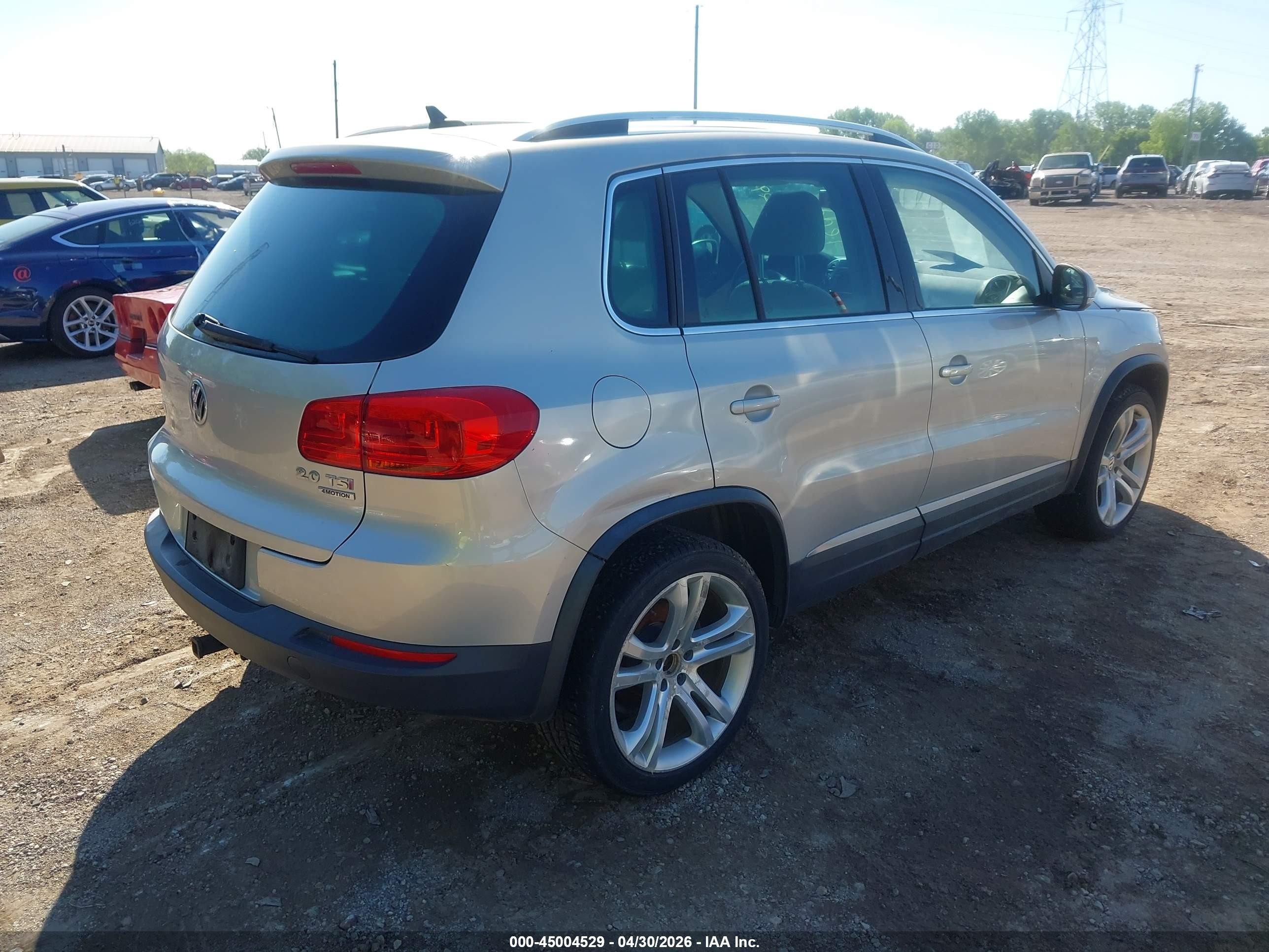 2012 Volkswagen Tiguan Sel Silver vin: WVGBV7AX0CW609455