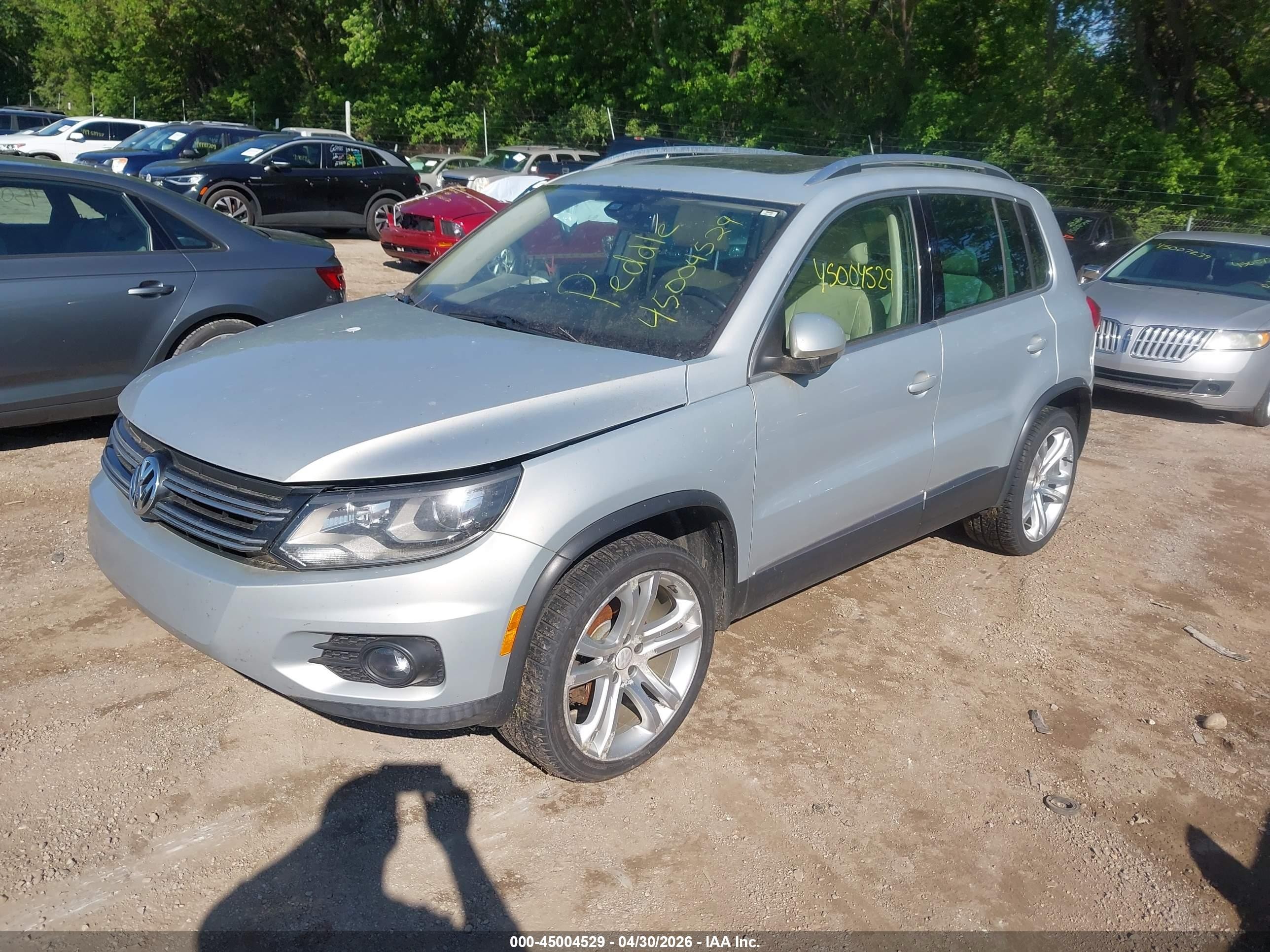 2012 Volkswagen Tiguan Sel Silver vin: WVGBV7AX0CW609455