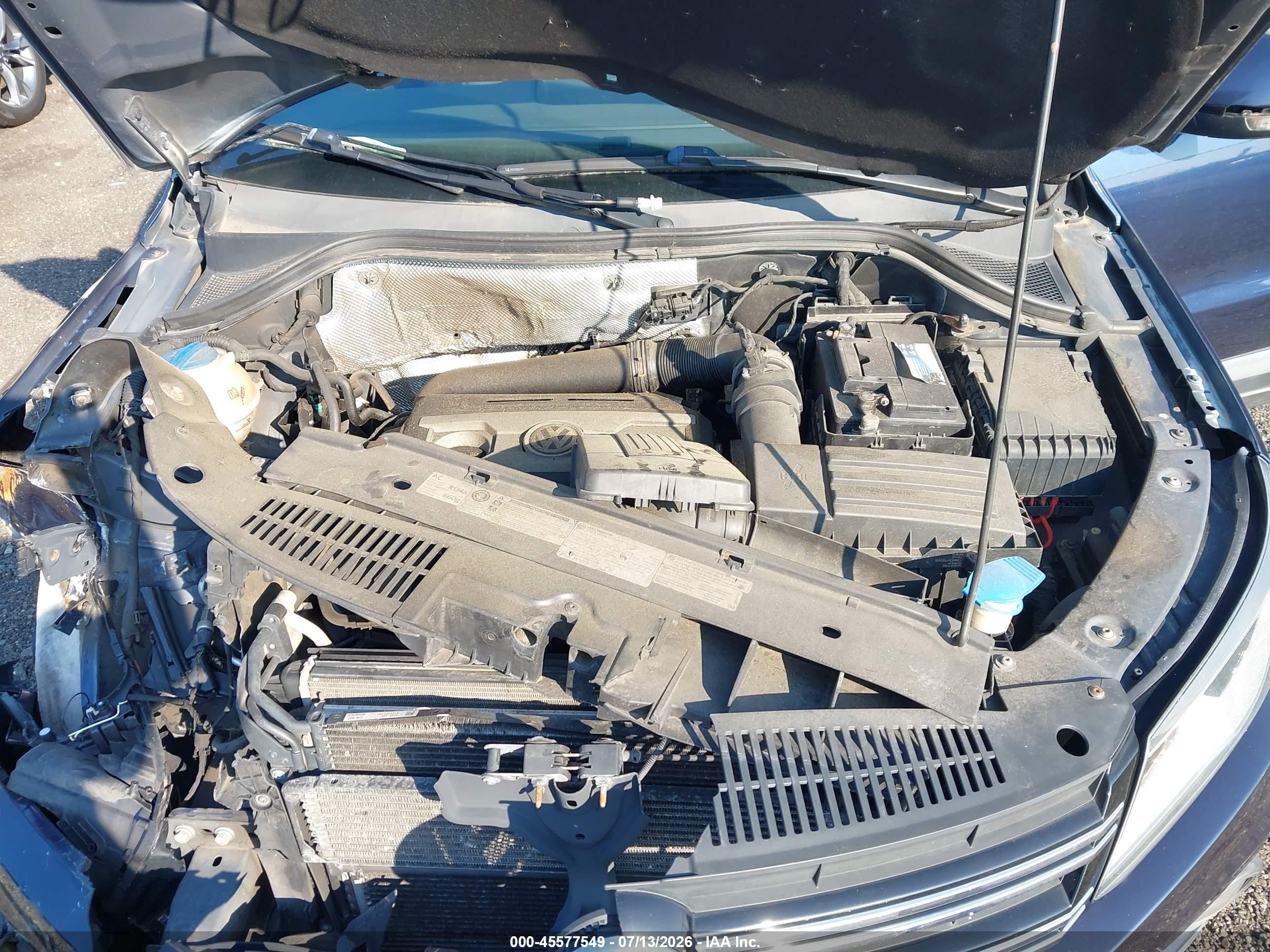 2013 Volkswagen Tiguan Se Синий vin: WVGBV7AX0DW538307