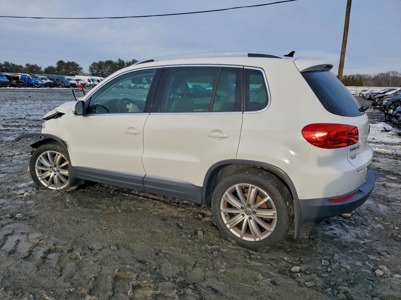 2013 Volkswagen Tiguan S Белый vin: WVGBV7AX0DW541885