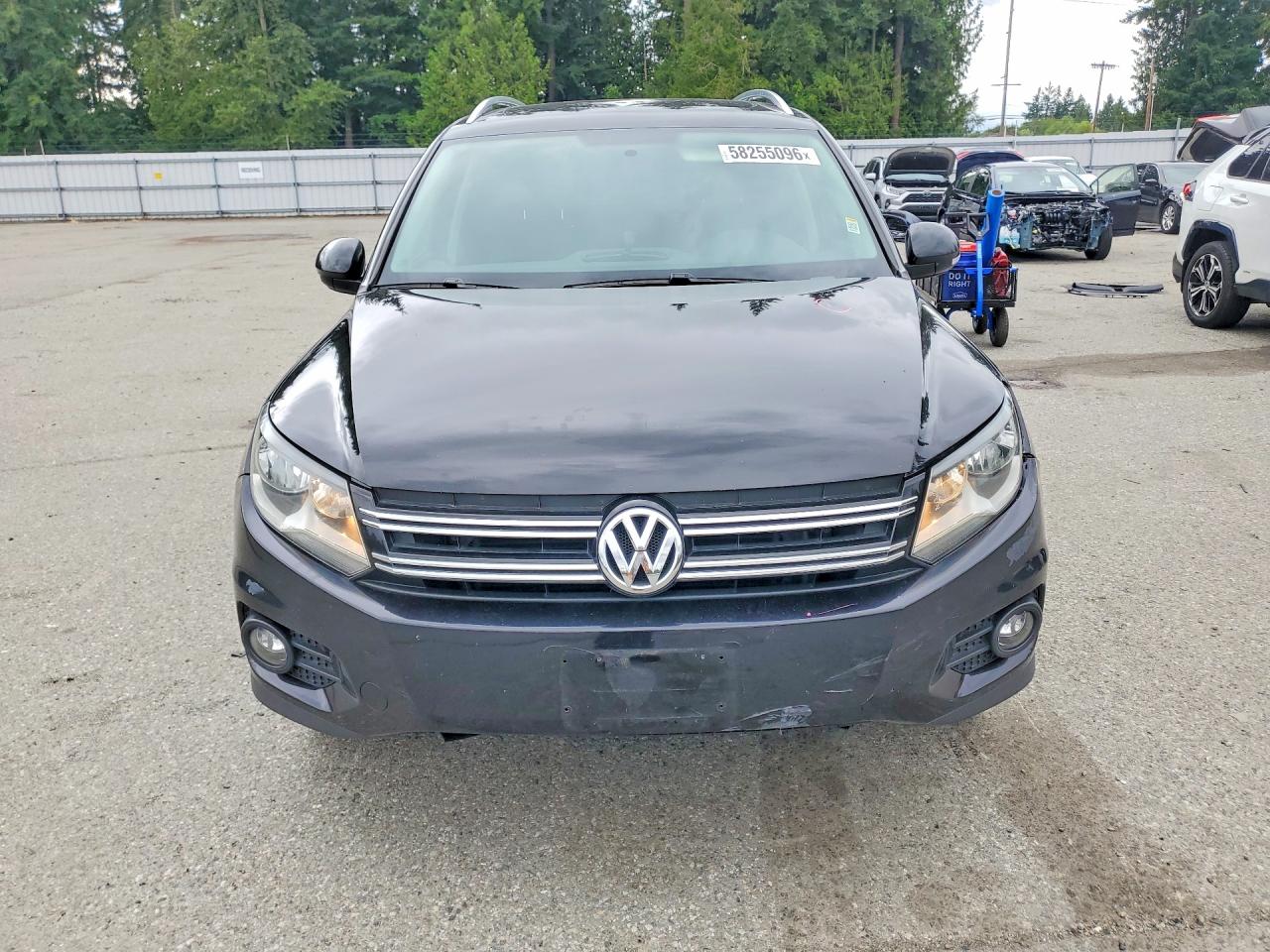 2015 Volkswagen Tiguan S Black vin: WVGBV7AX0FW505505