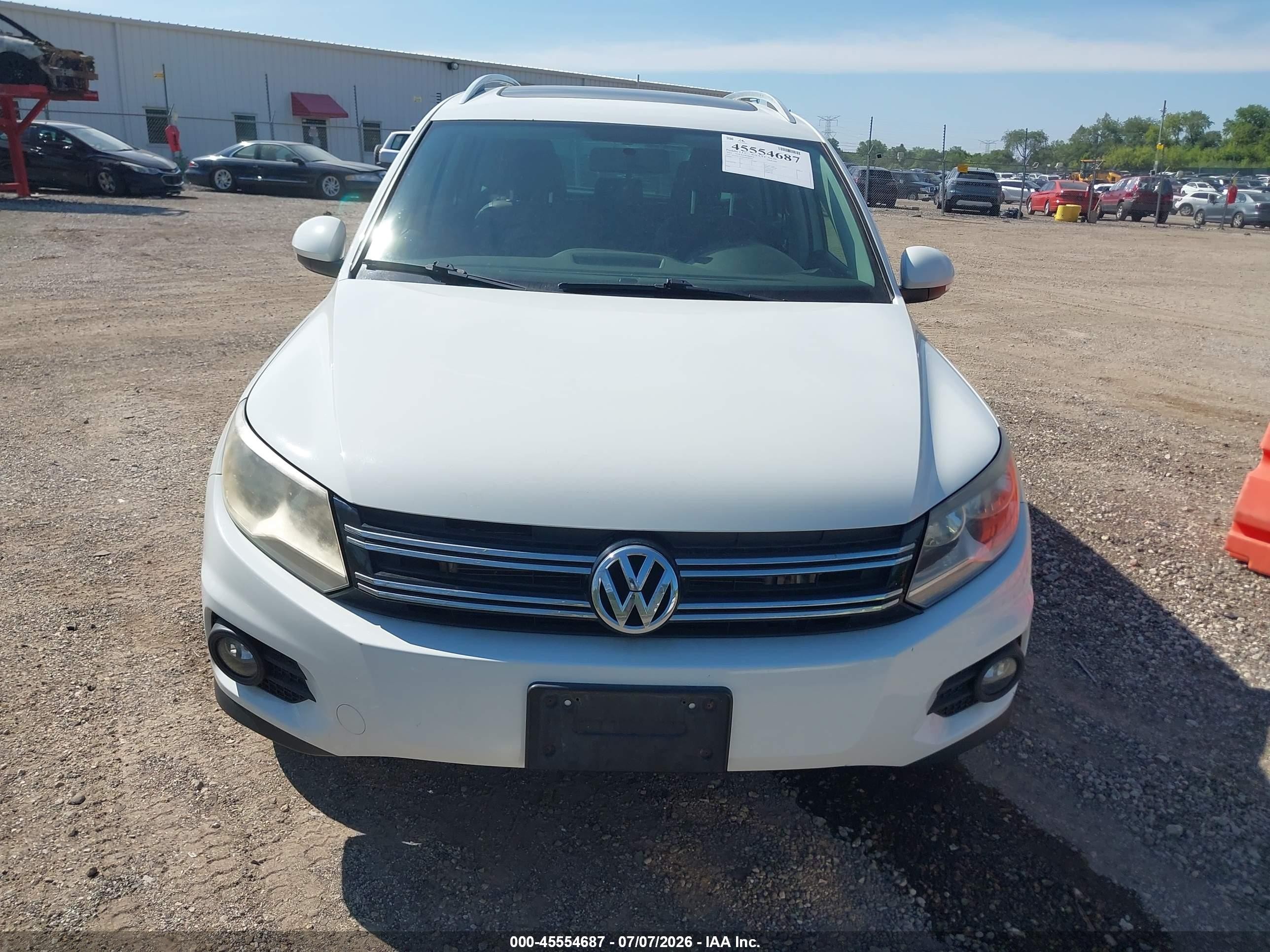 2015 Volkswagen Tiguan Se/sel White vin: WVGBV7AX0FW519260