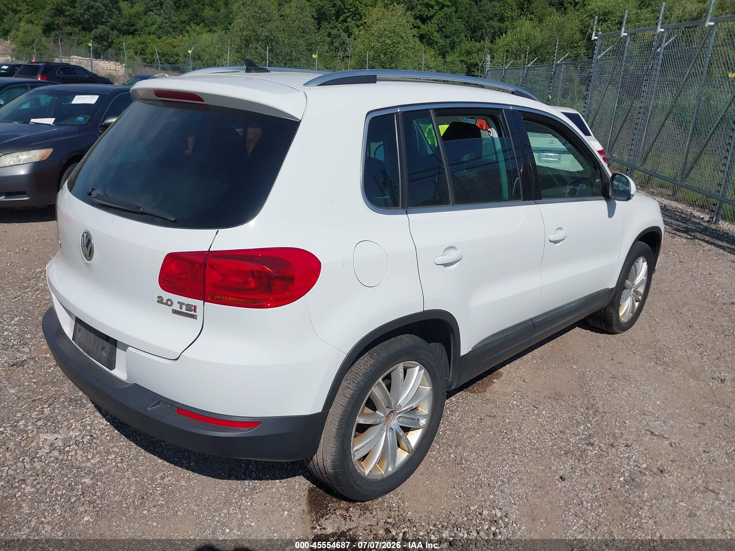 2015 Volkswagen Tiguan Se/sel White vin: WVGBV7AX0FW519260