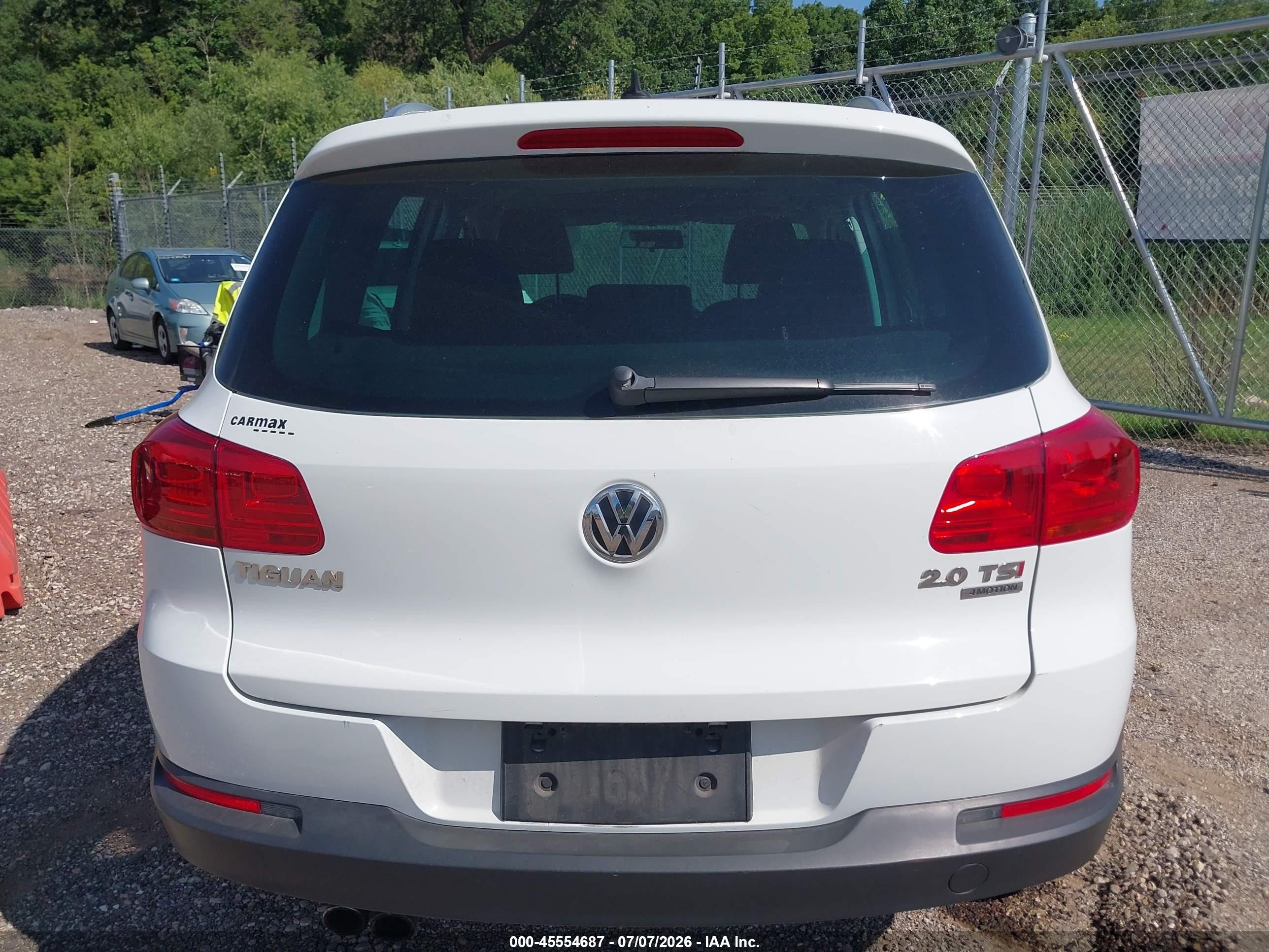 2015 Volkswagen Tiguan Se/sel White vin: WVGBV7AX0FW519260