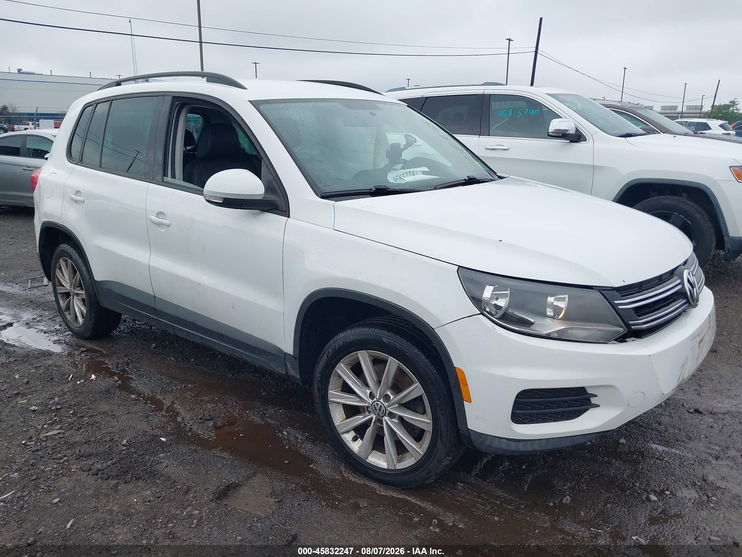 2015 Volkswagen Tiguan Se White vin: WVGBV7AX0FW568622
