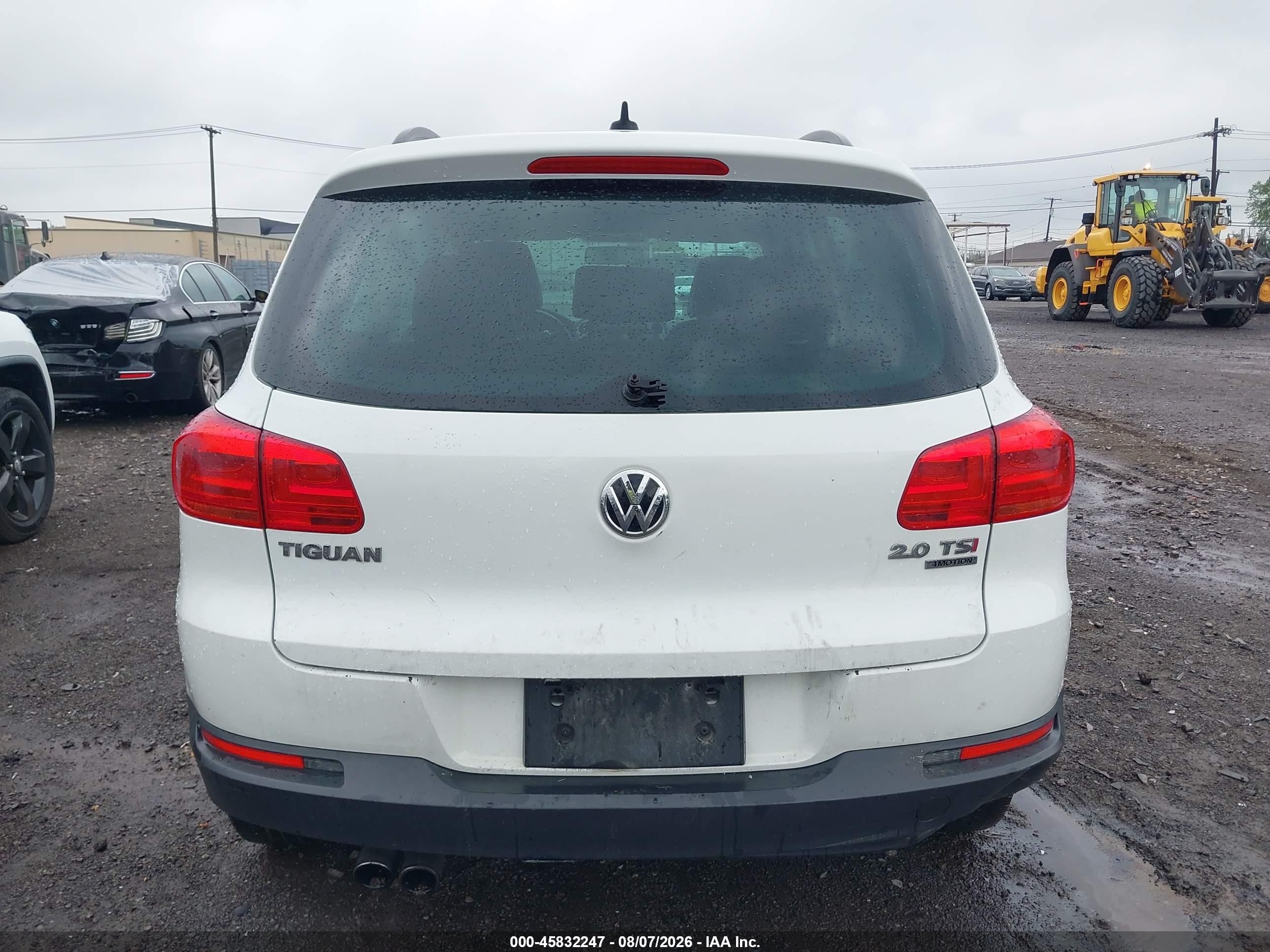 2015 Volkswagen Tiguan Se White vin: WVGBV7AX0FW568622