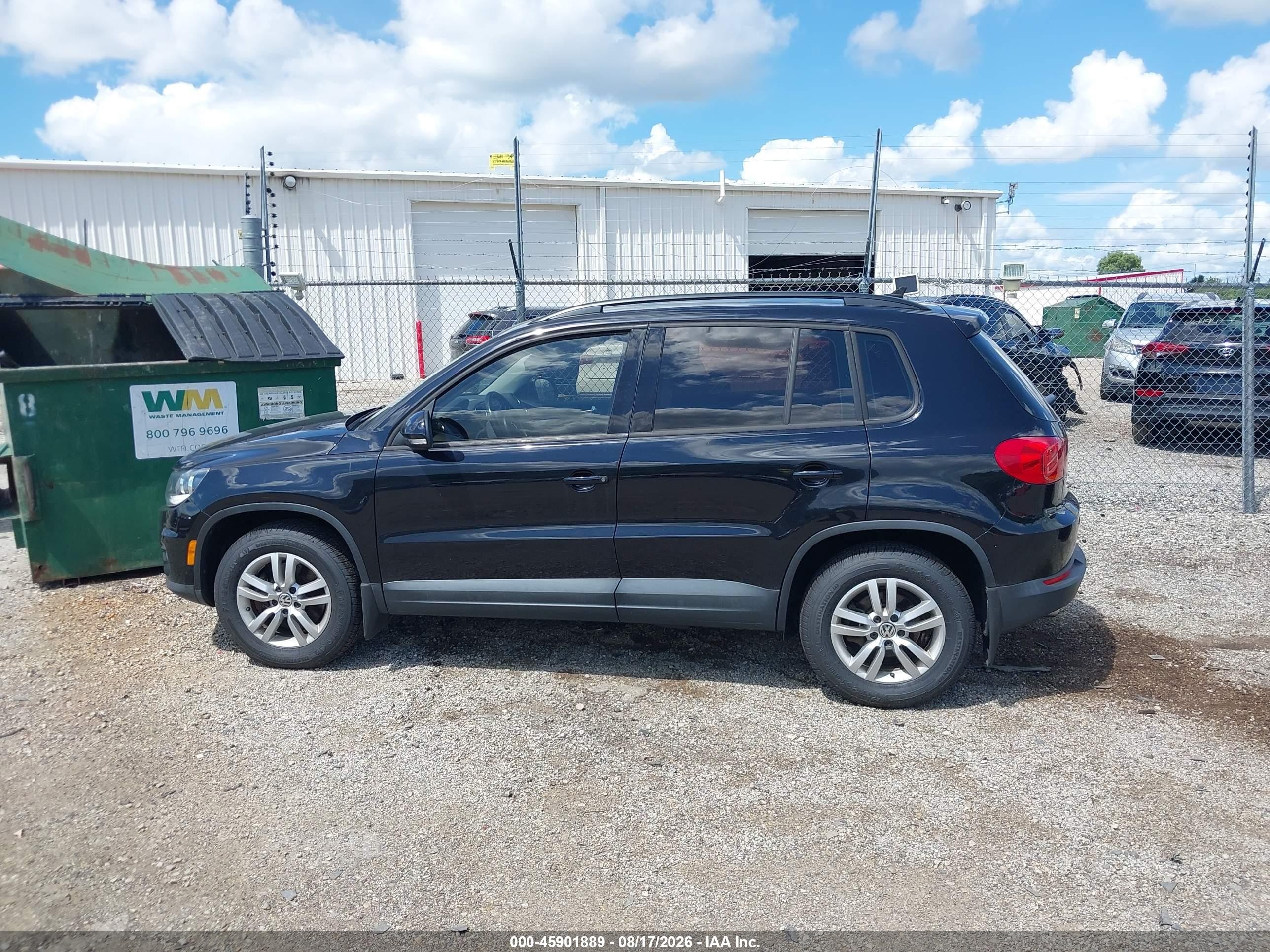 2015 Volkswagen Tiguan S Black vin: WVGBV7AX0FW585419