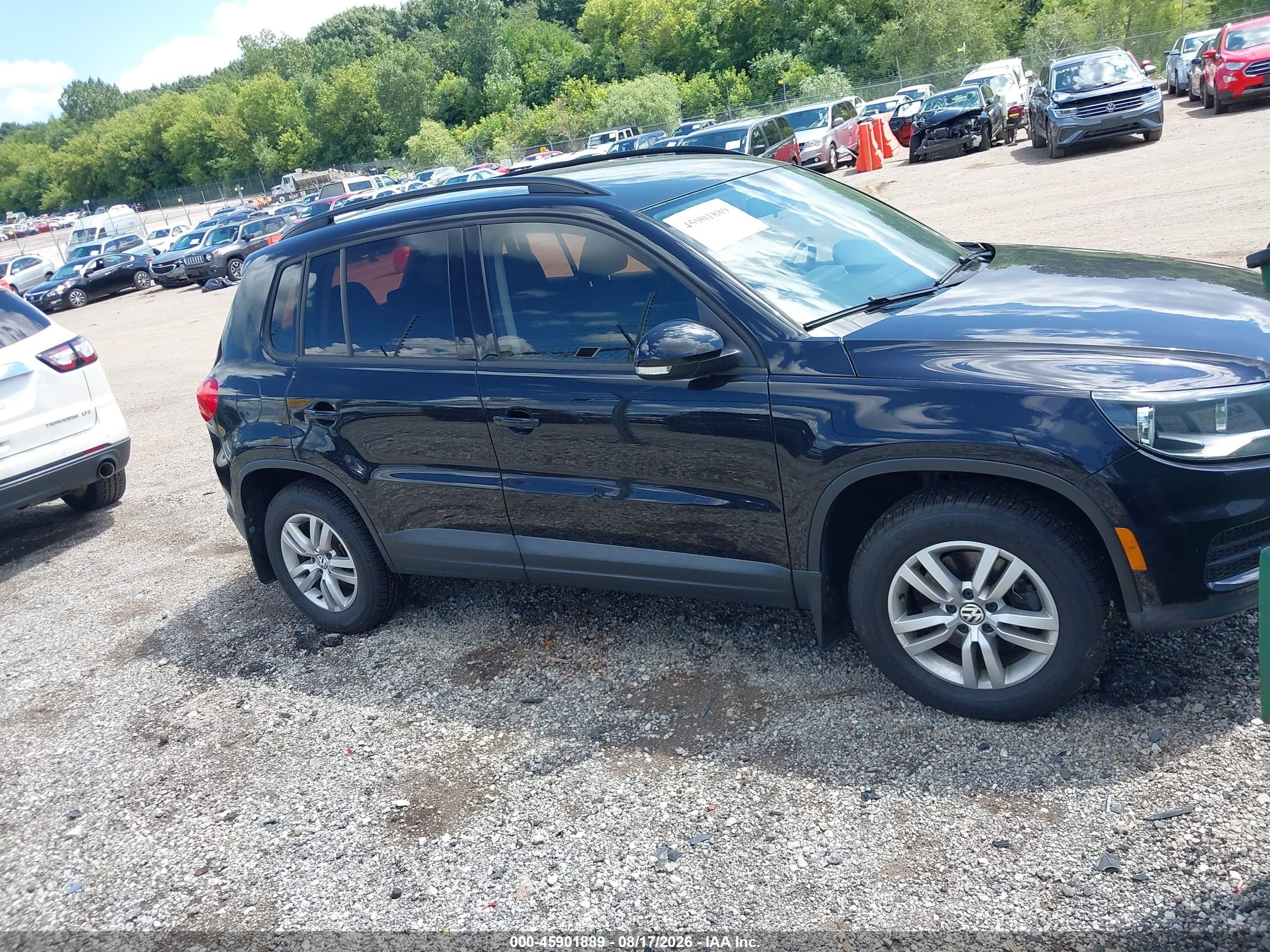 2015 Volkswagen Tiguan S Black vin: WVGBV7AX0FW585419