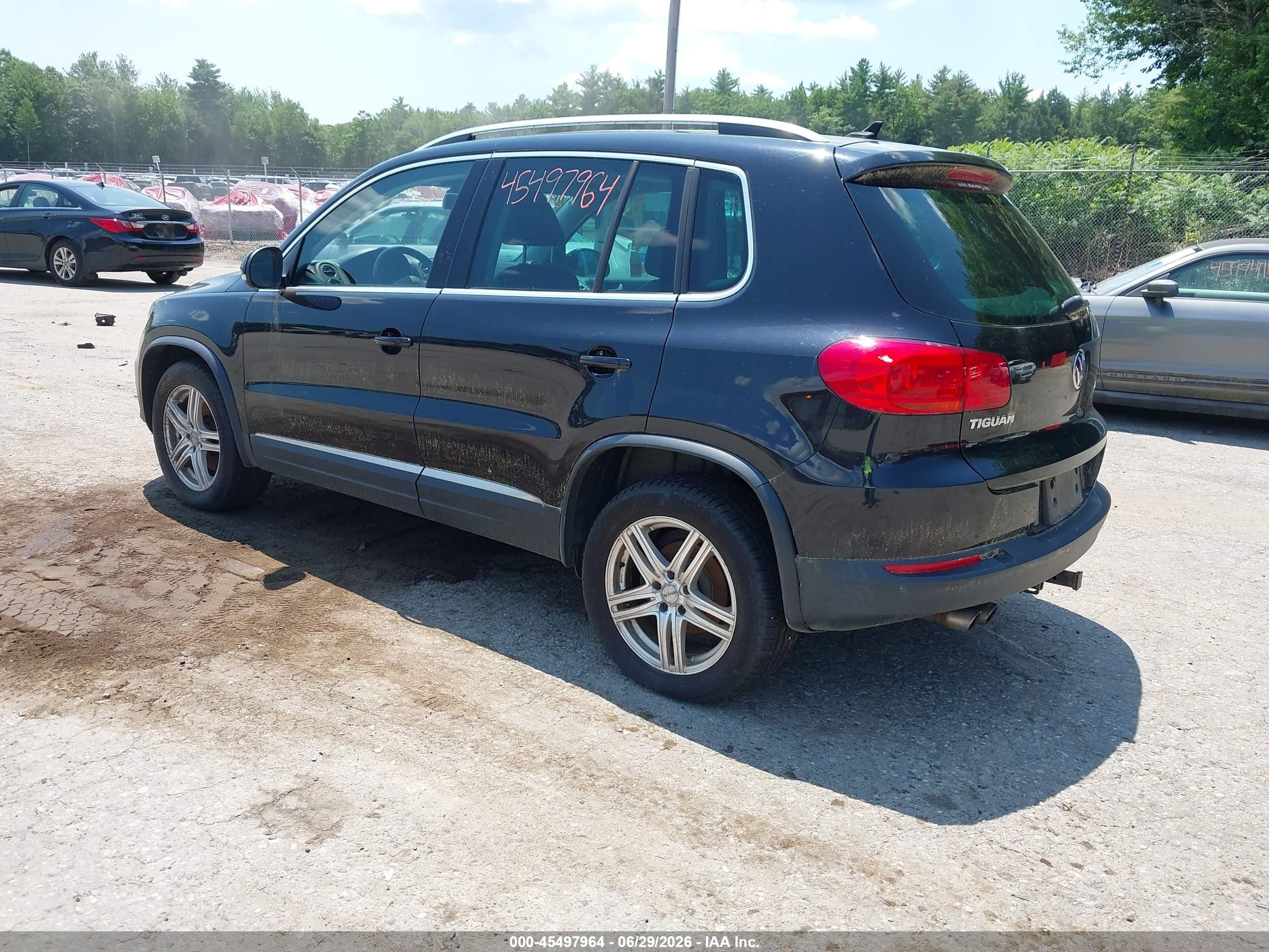 2012 Volkswagen Tiguan Sel Black vin: WVGBV7AX2CW591895