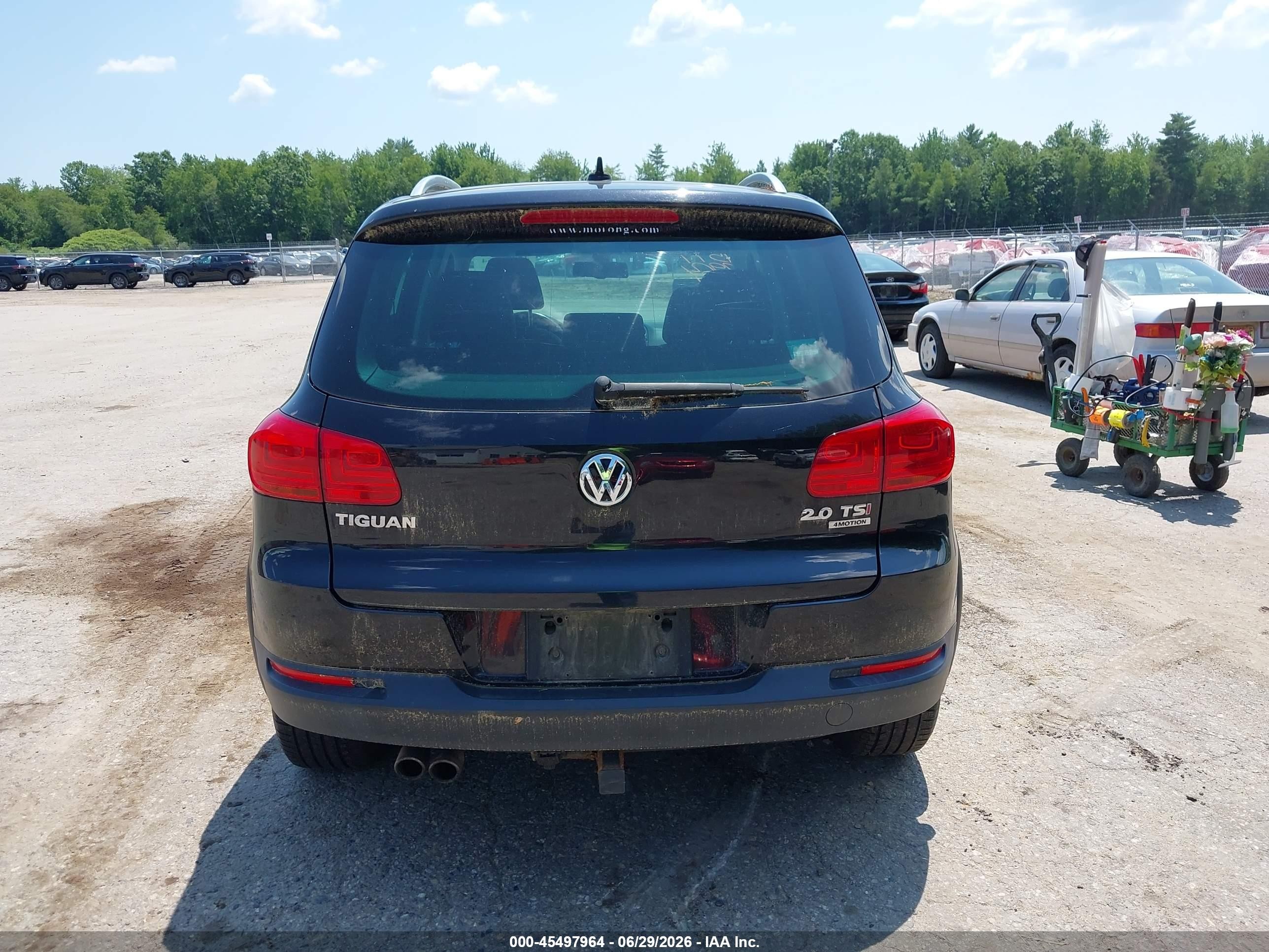 2012 Volkswagen Tiguan Sel Black vin: WVGBV7AX2CW591895