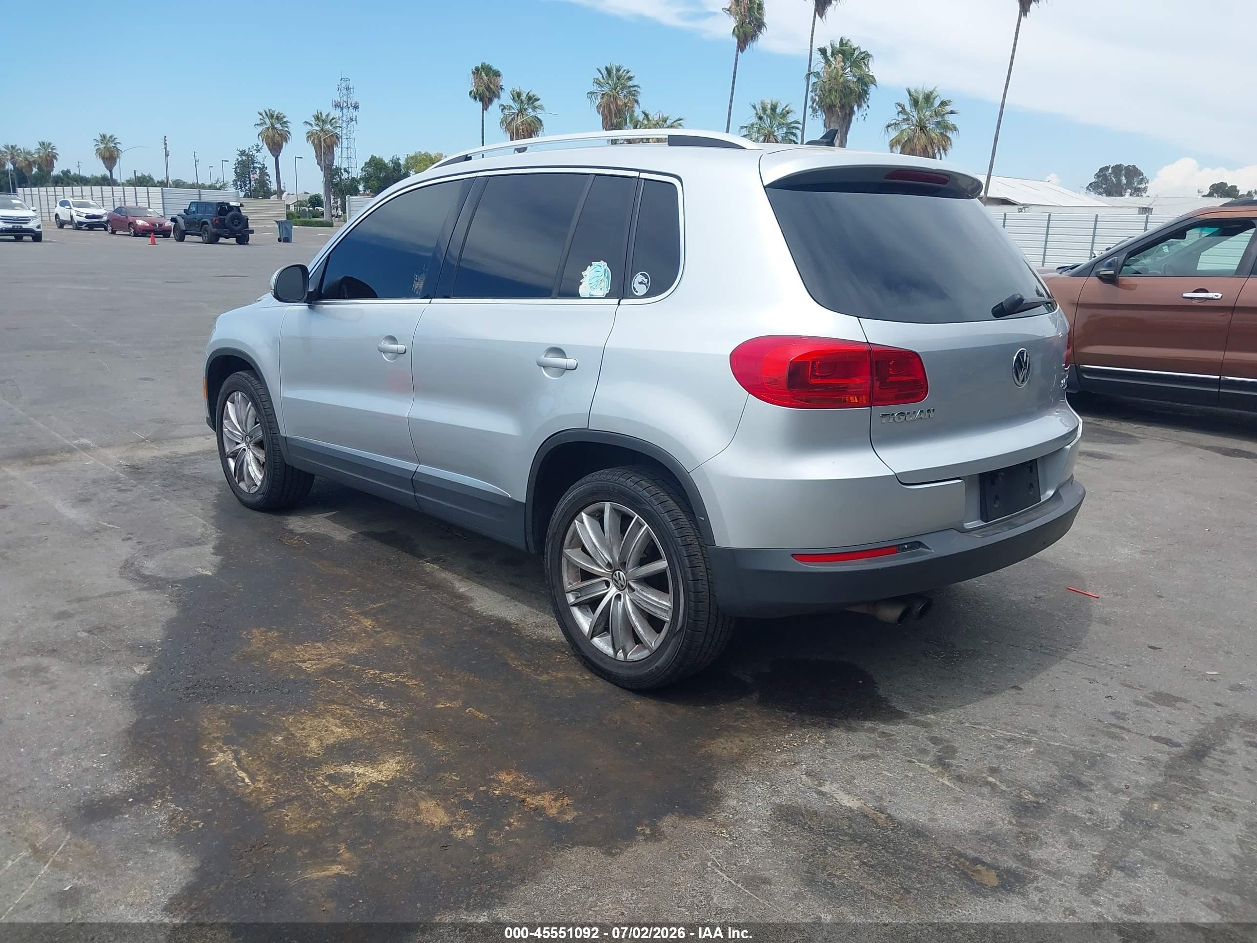 2013 Volkswagen Tiguan Se Silver vin: WVGBV7AX2DW509732