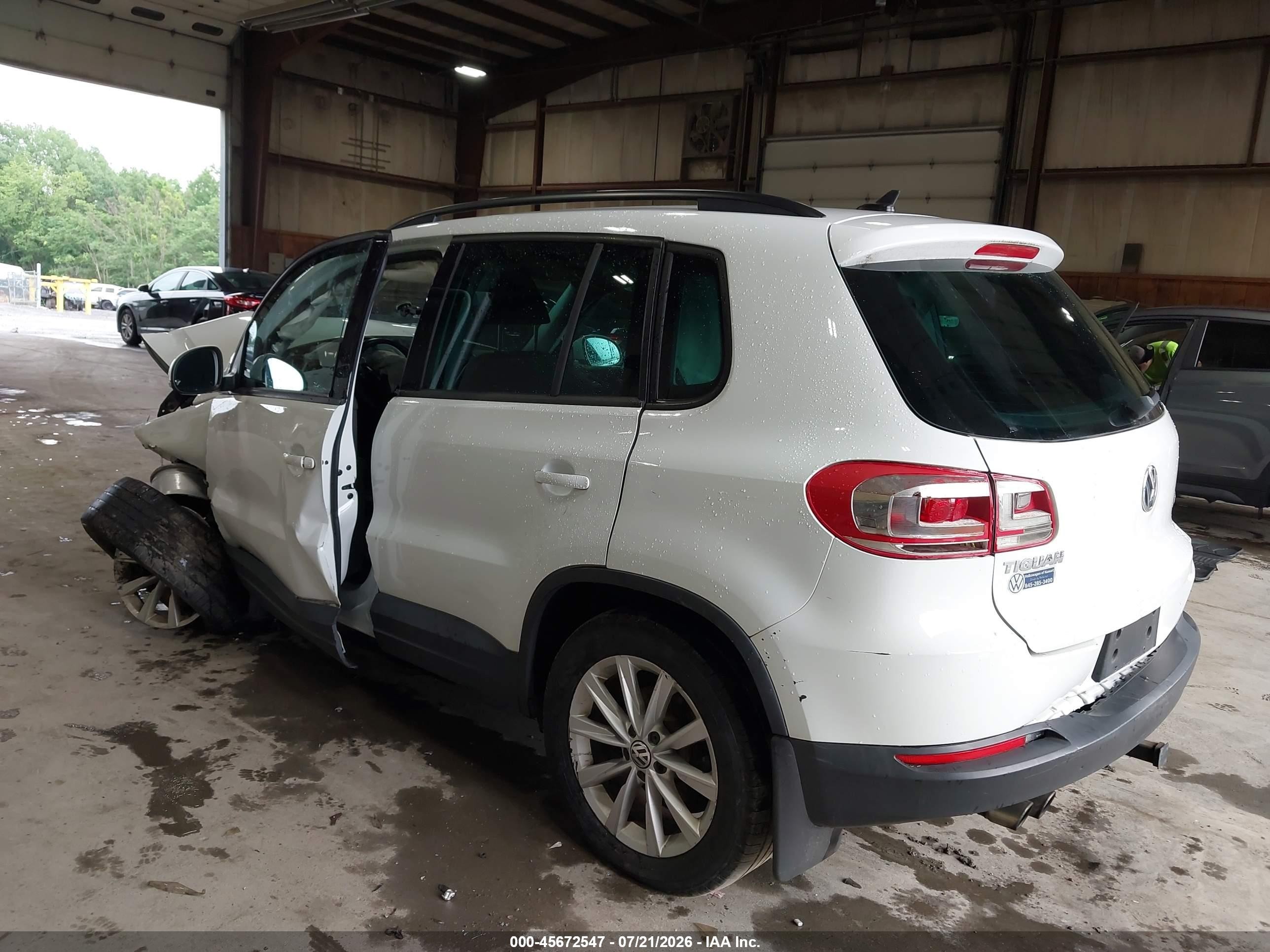 2015 Volkswagen Tiguan Se White vin: WVGBV7AX2FW510723