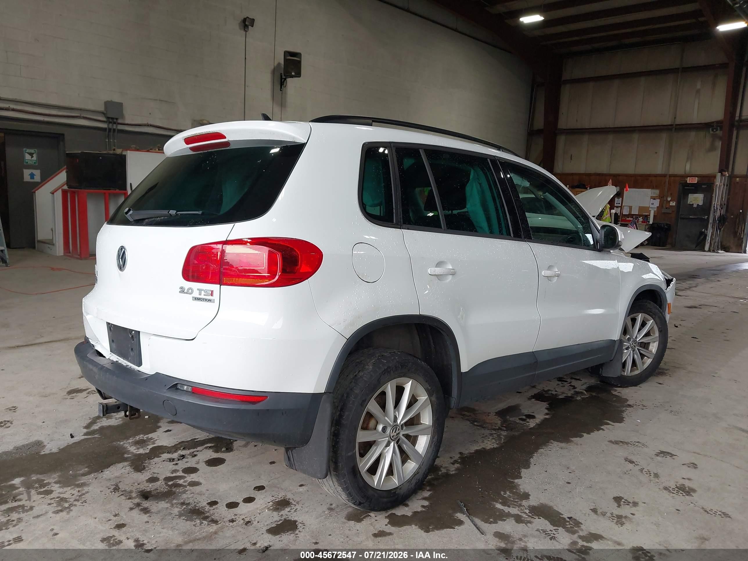 2015 Volkswagen Tiguan Se White vin: WVGBV7AX2FW510723