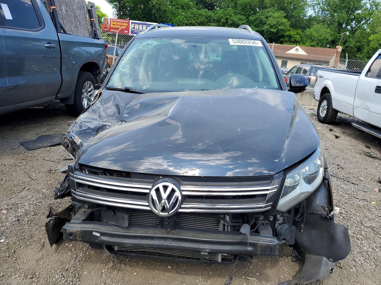 2015 Volkswagen Tiguan S Gray vin: WVGBV7AX2FW518840