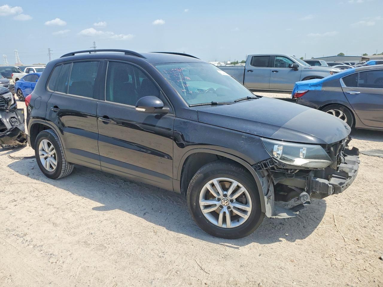 2015 Volkswagen Tiguan S Black vin: WVGBV7AX2FW553488