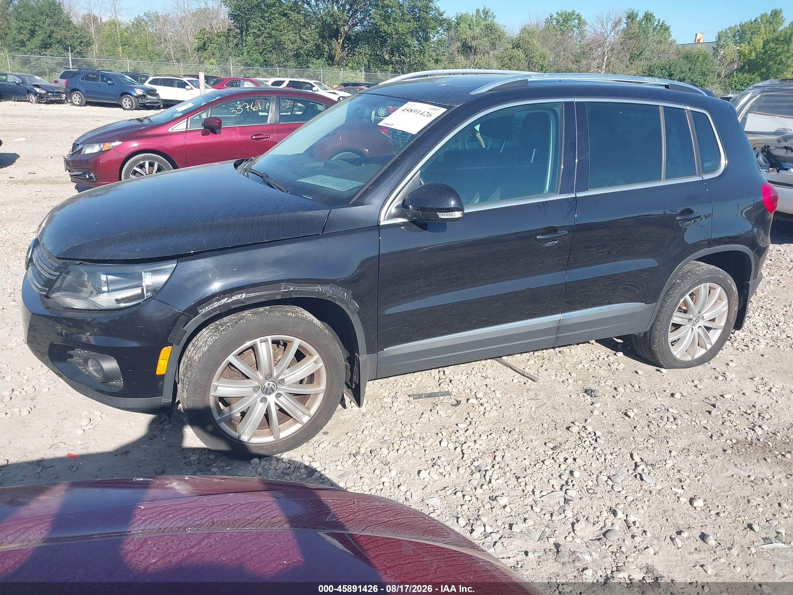 2015 Volkswagen Tiguan Se Черный vin: WVGBV7AX2FW554897