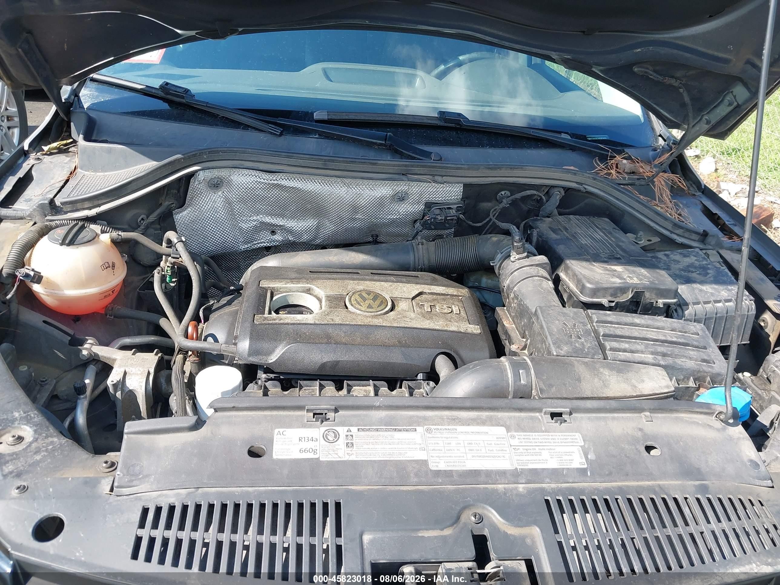 2012 Volkswagen Tiguan Se Silver vin: WVGBV7AX3CW087470